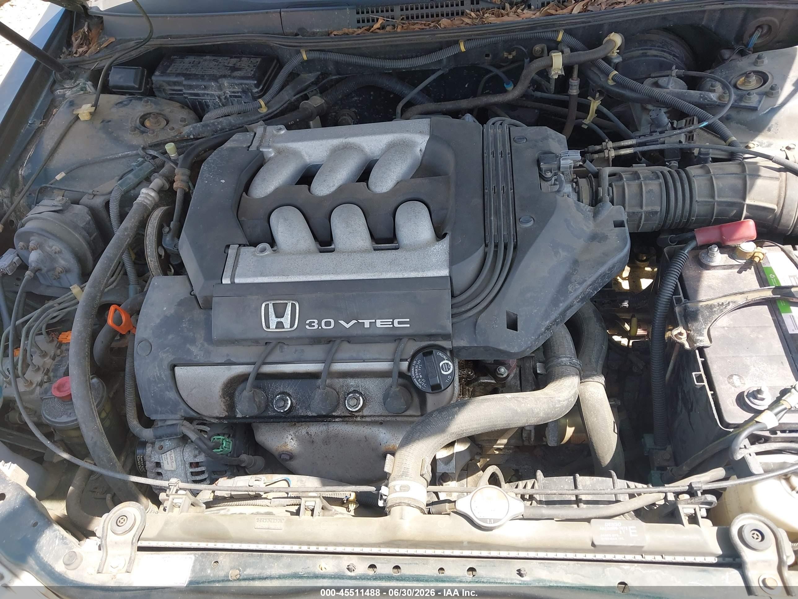 1998 Honda Accord Ex V6 Green vin: 1HGCG2256WA015829