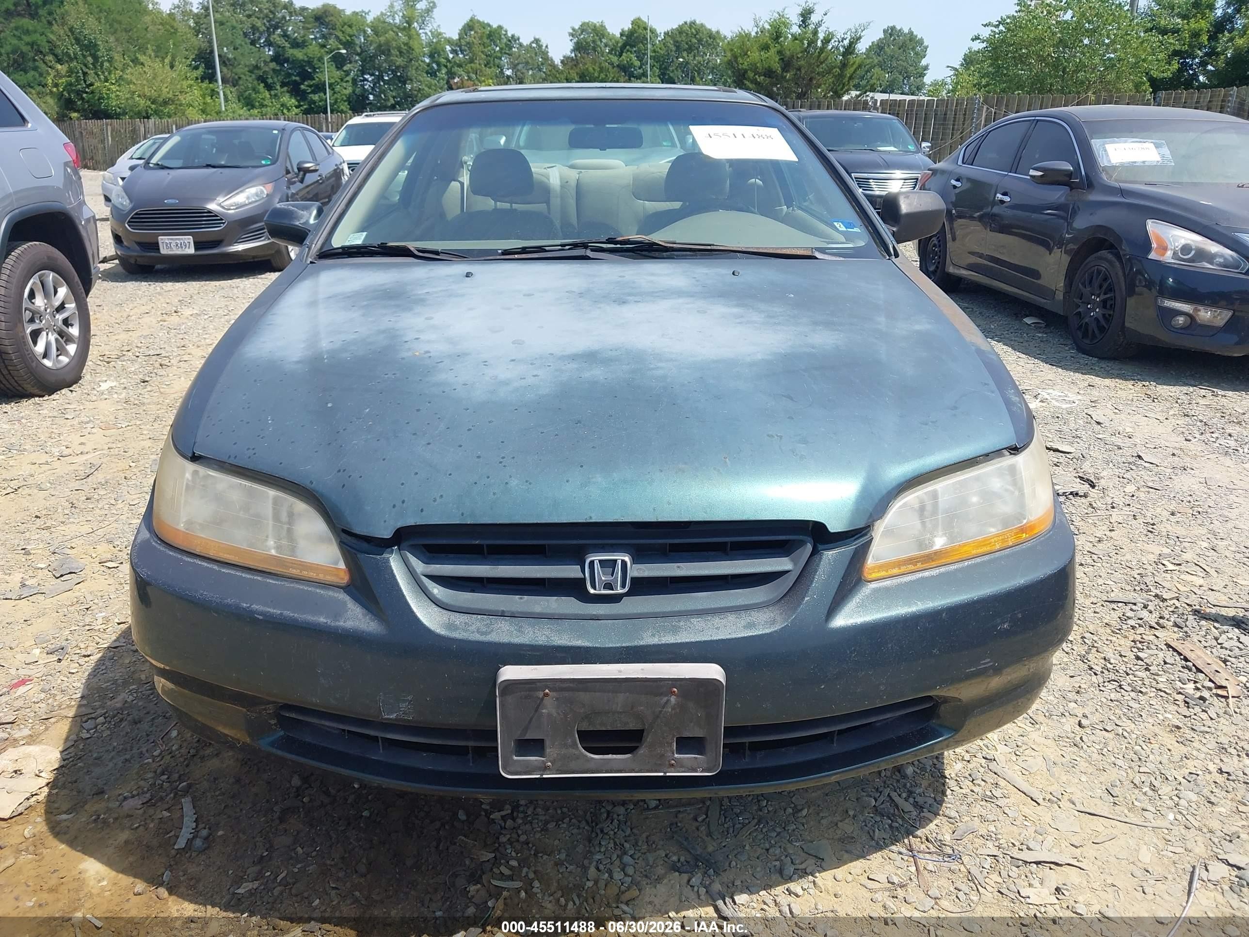 1998 Honda Accord Ex V6 Green vin: 1HGCG2256WA015829