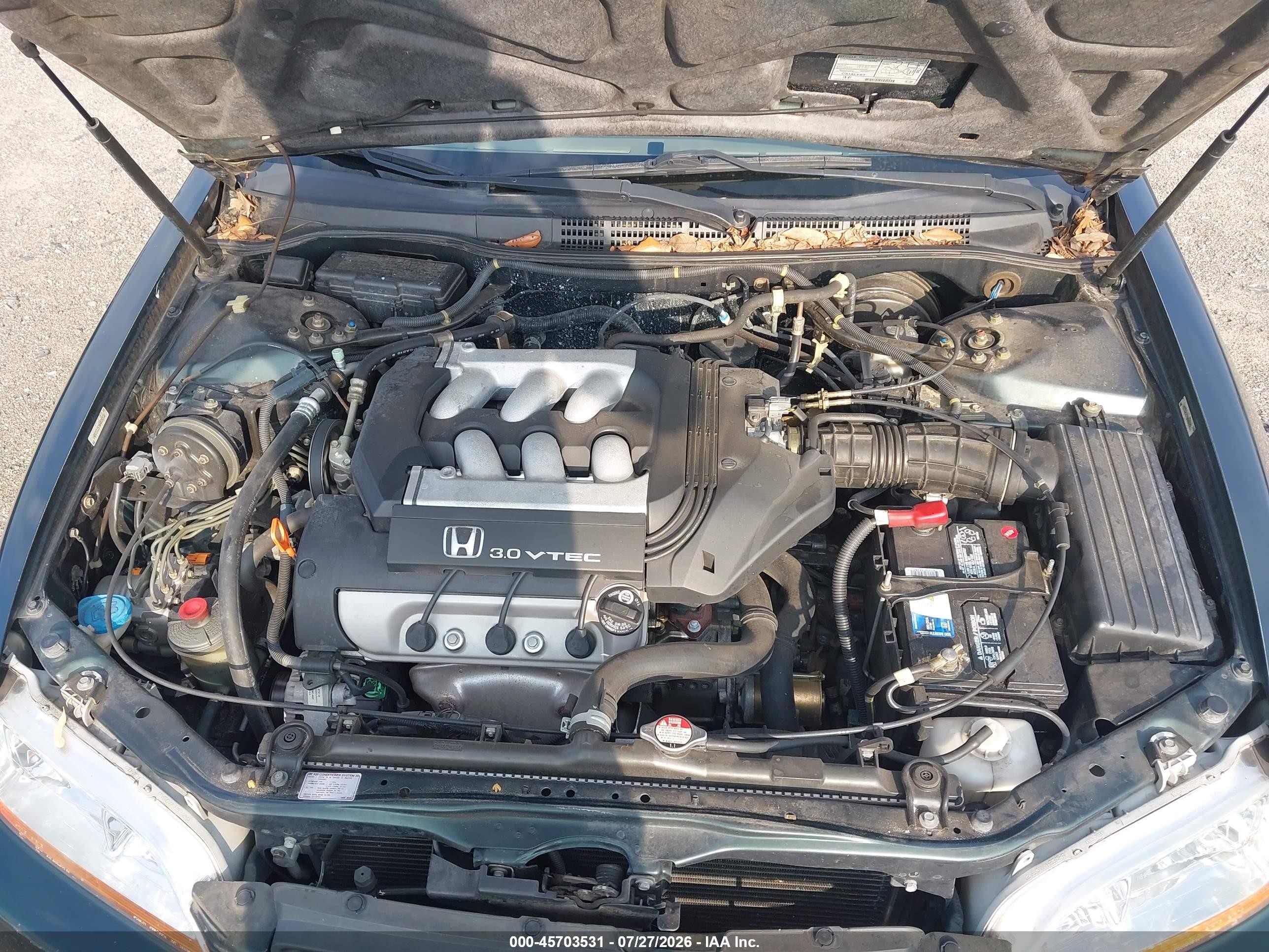 1998 Honda Accord Ex V6 Зеленый vin: 1HGCG2257WA028332