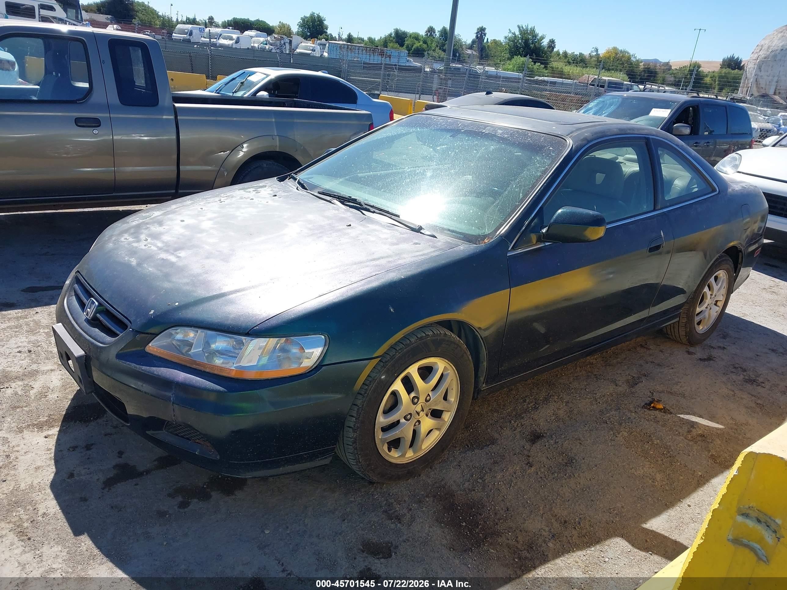 2001 Honda Accord 3.0 Ex Green vin: 1HGCG22581A007904