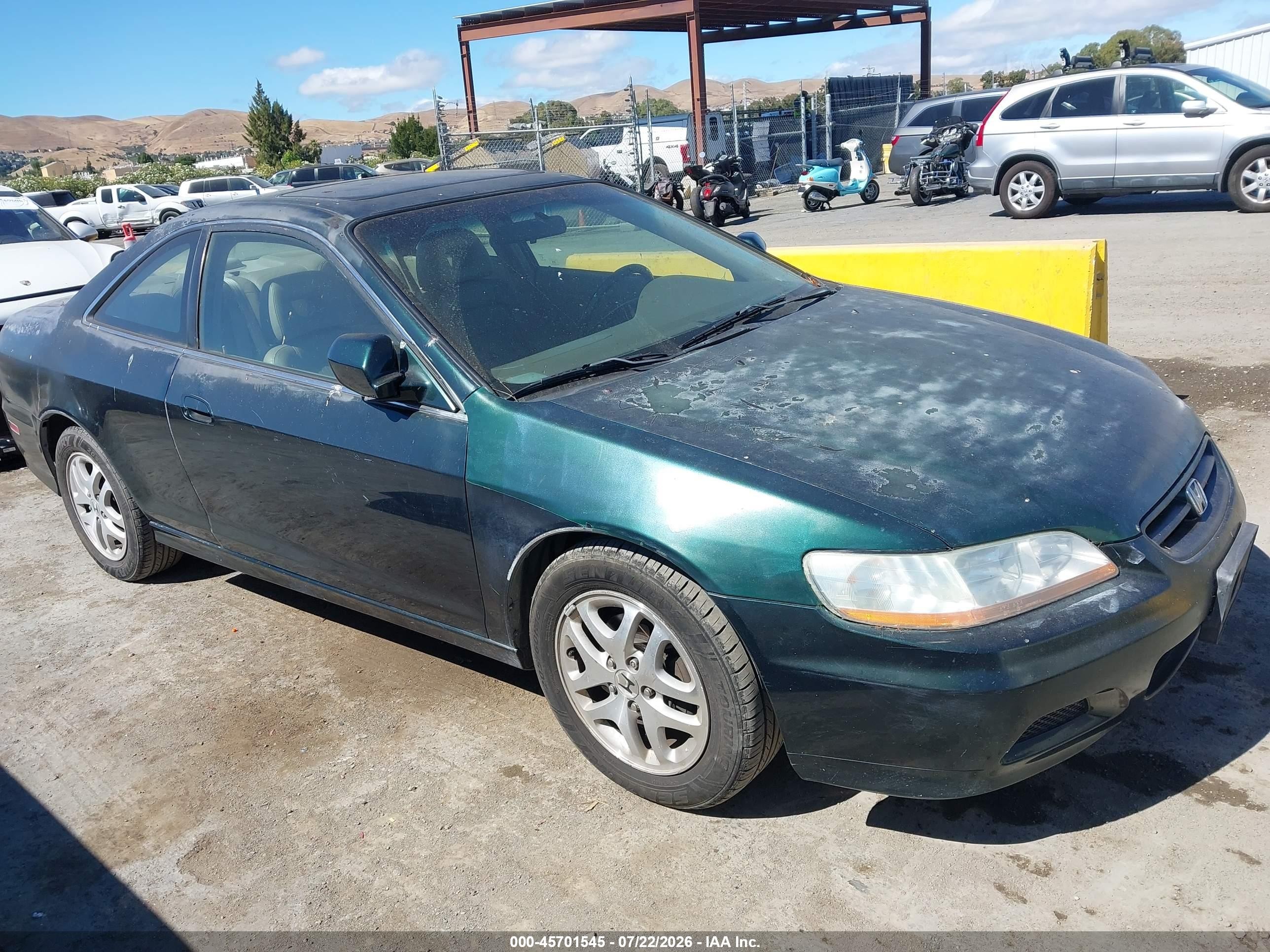 2001 Honda Accord 3.0 Ex Green vin: 1HGCG22581A007904