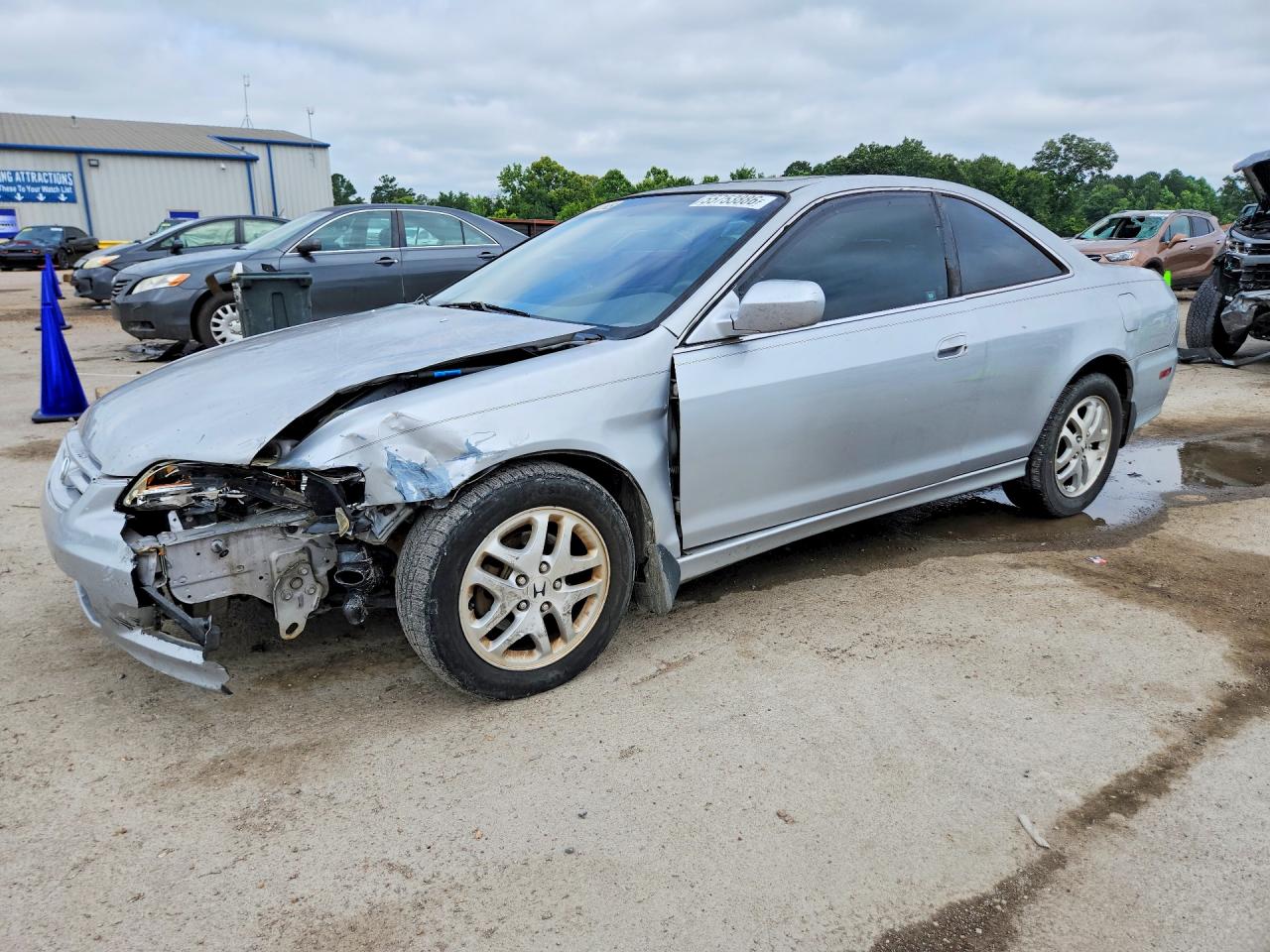 2002 Honda Accord Ex Silver vin: 1HGCG22592A037057
