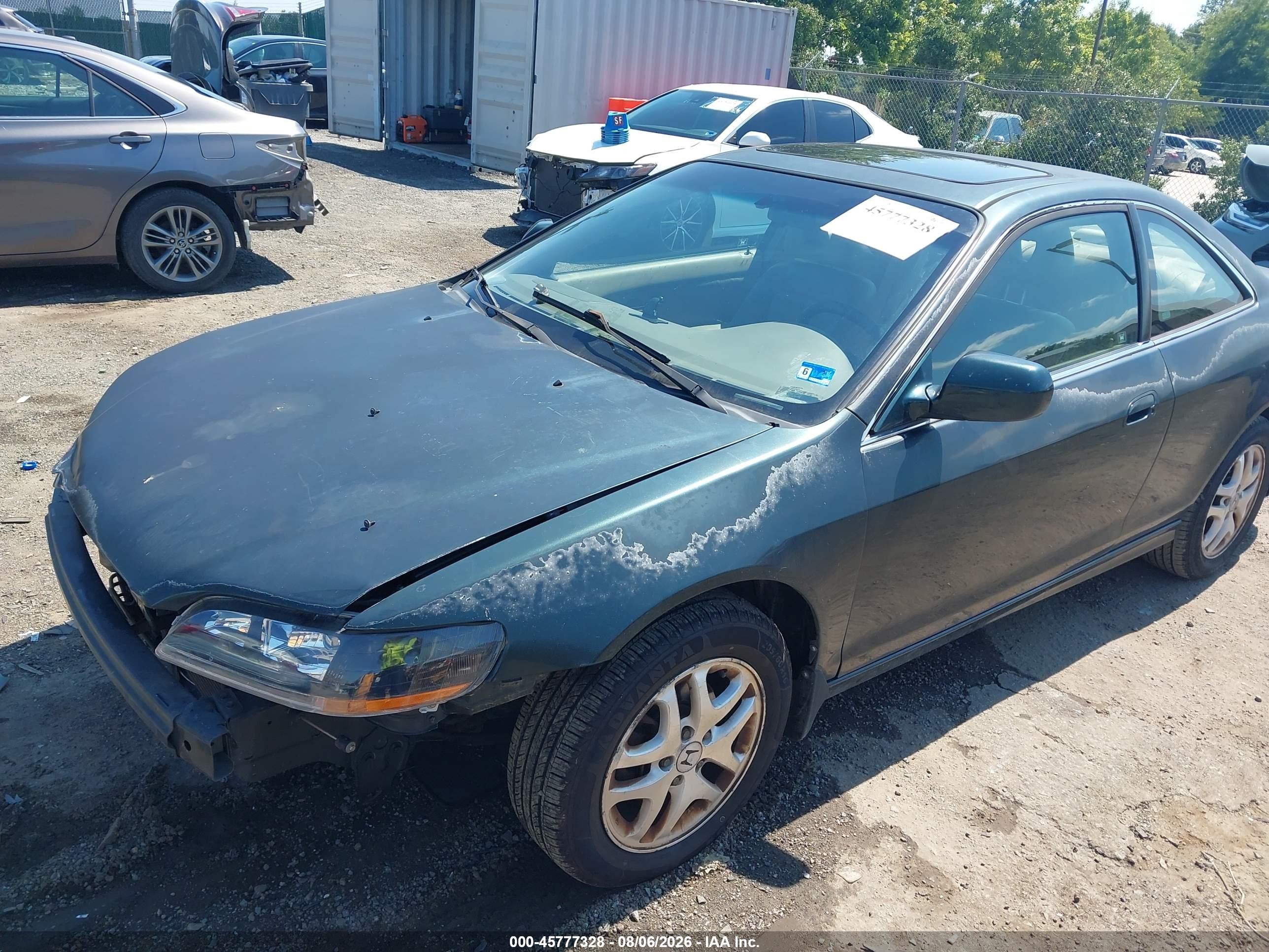 2001 Honda Accord 3.0 Ex Green vin: 1HGCG225X1A003577