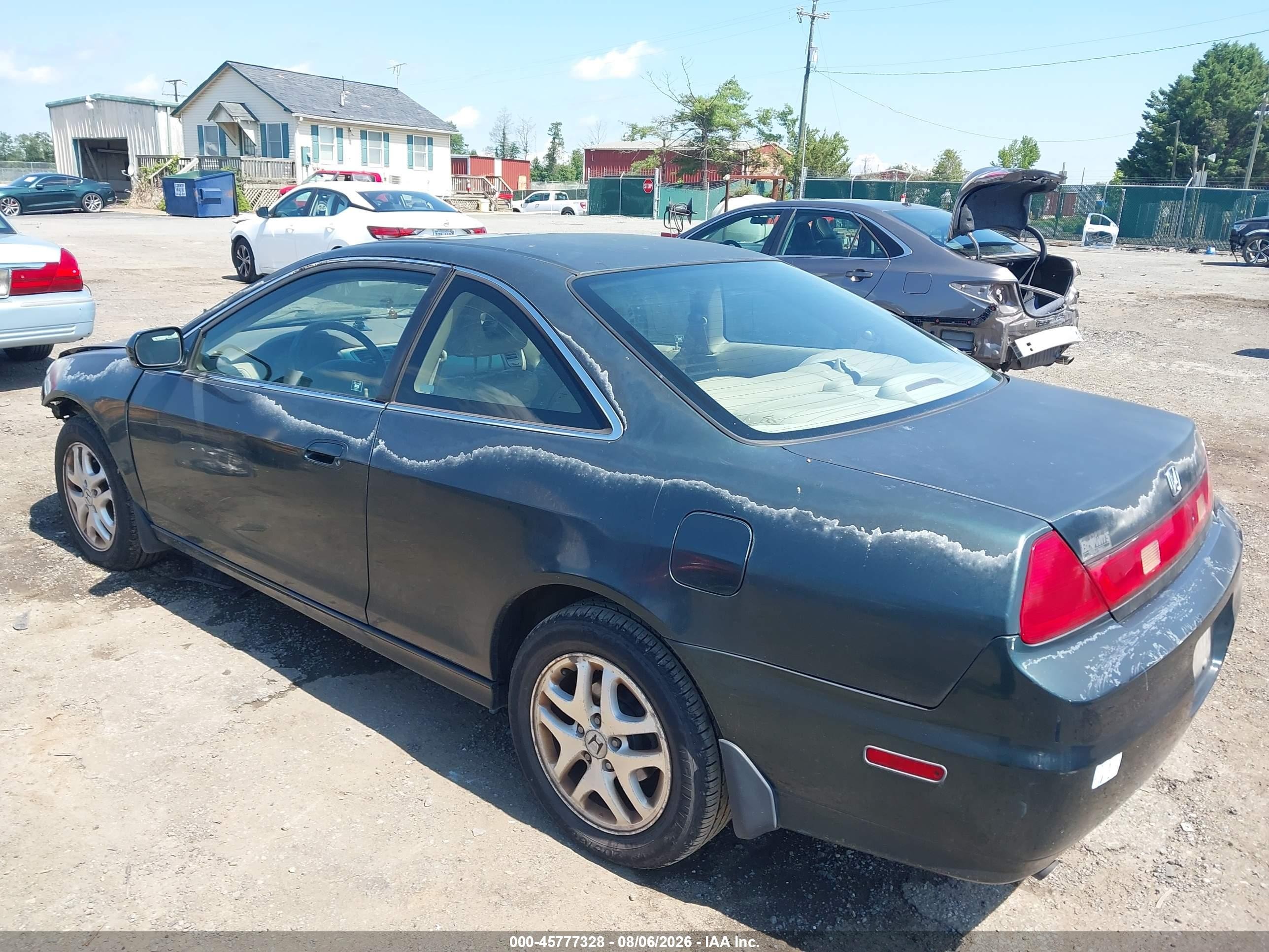 2001 Honda Accord 3.0 Ex Green vin: 1HGCG225X1A003577