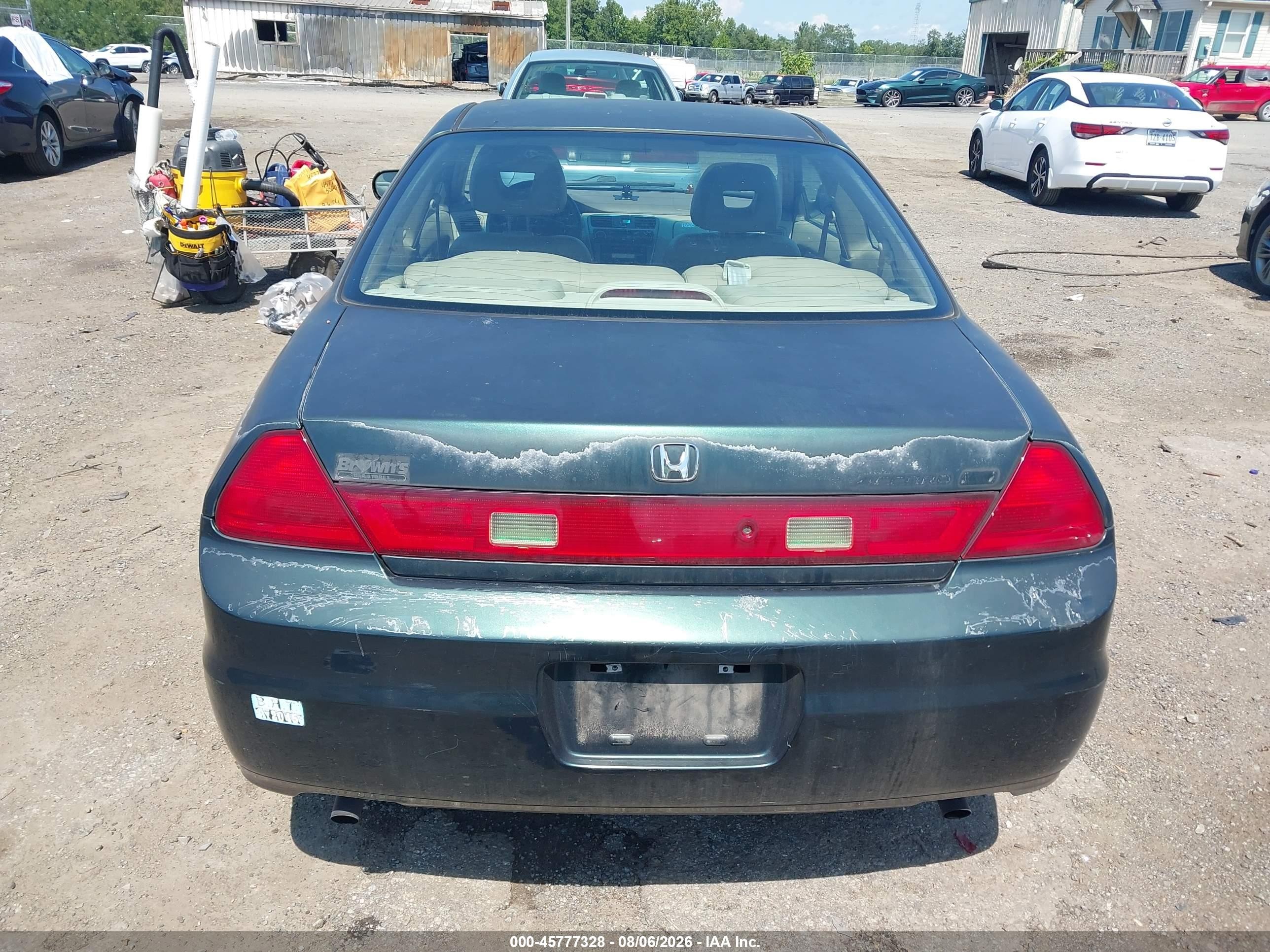 2001 Honda Accord 3.0 Ex Green vin: 1HGCG225X1A003577