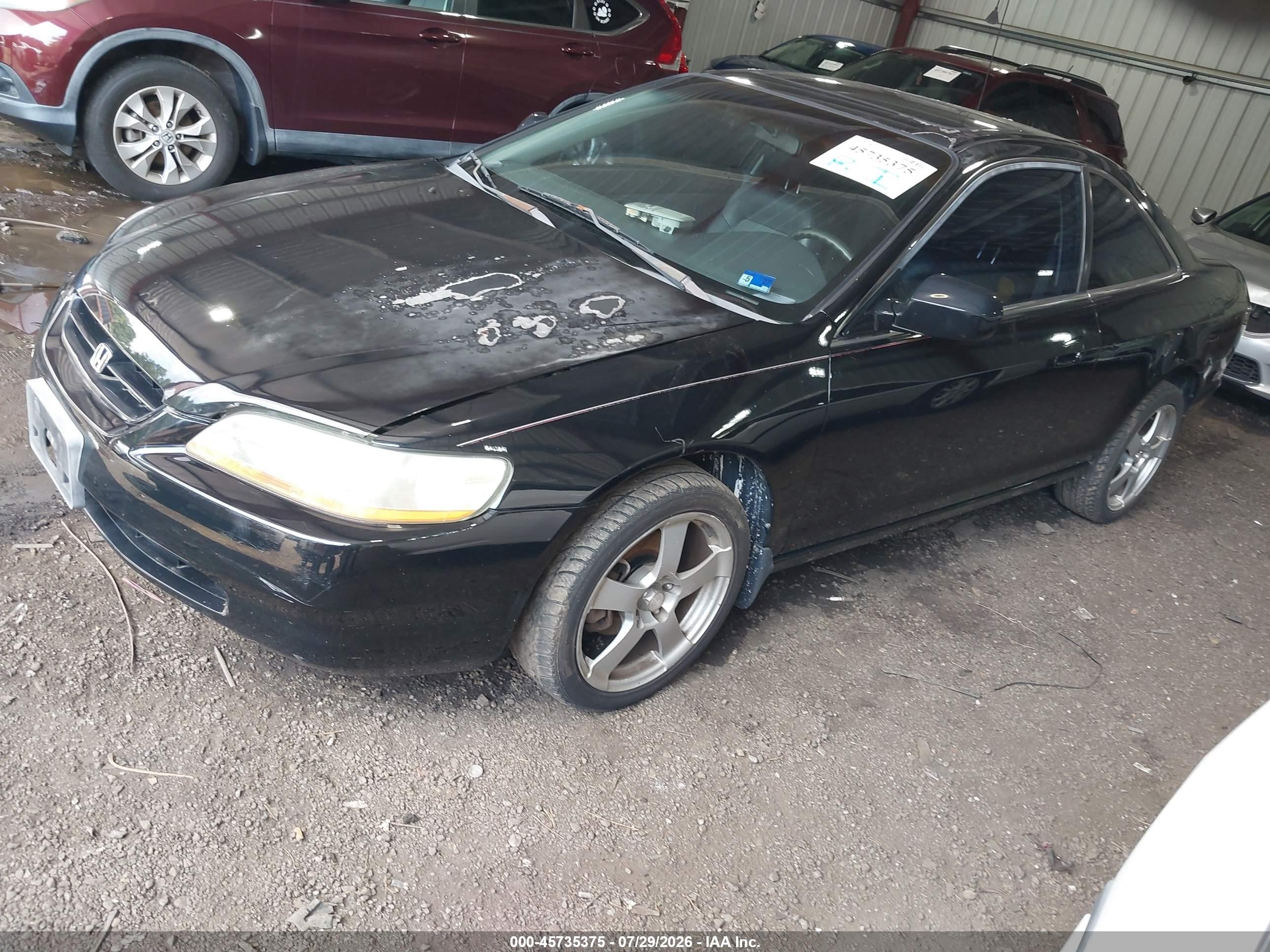 1999 Honda Accord Ex V6 Black vin: 1HGCG225XXA021585