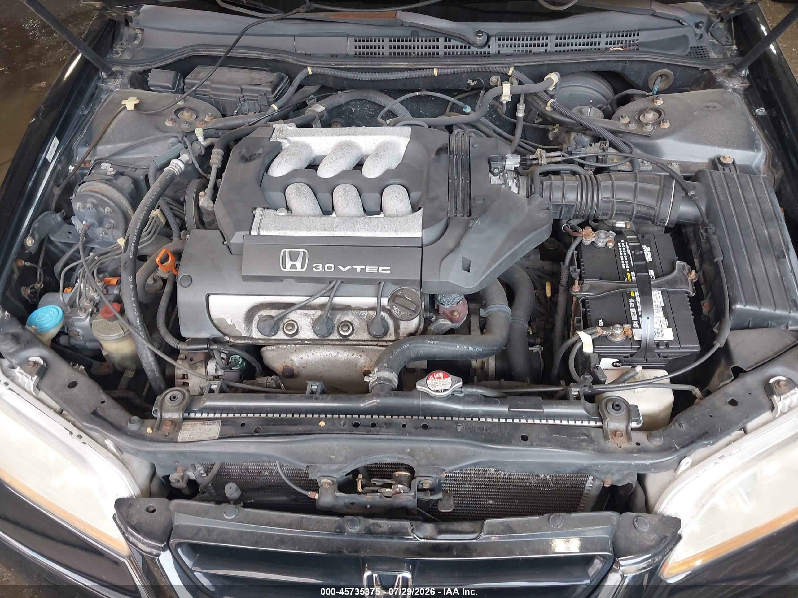 1999 Honda Accord Ex V6 Black vin: 1HGCG225XXA021585