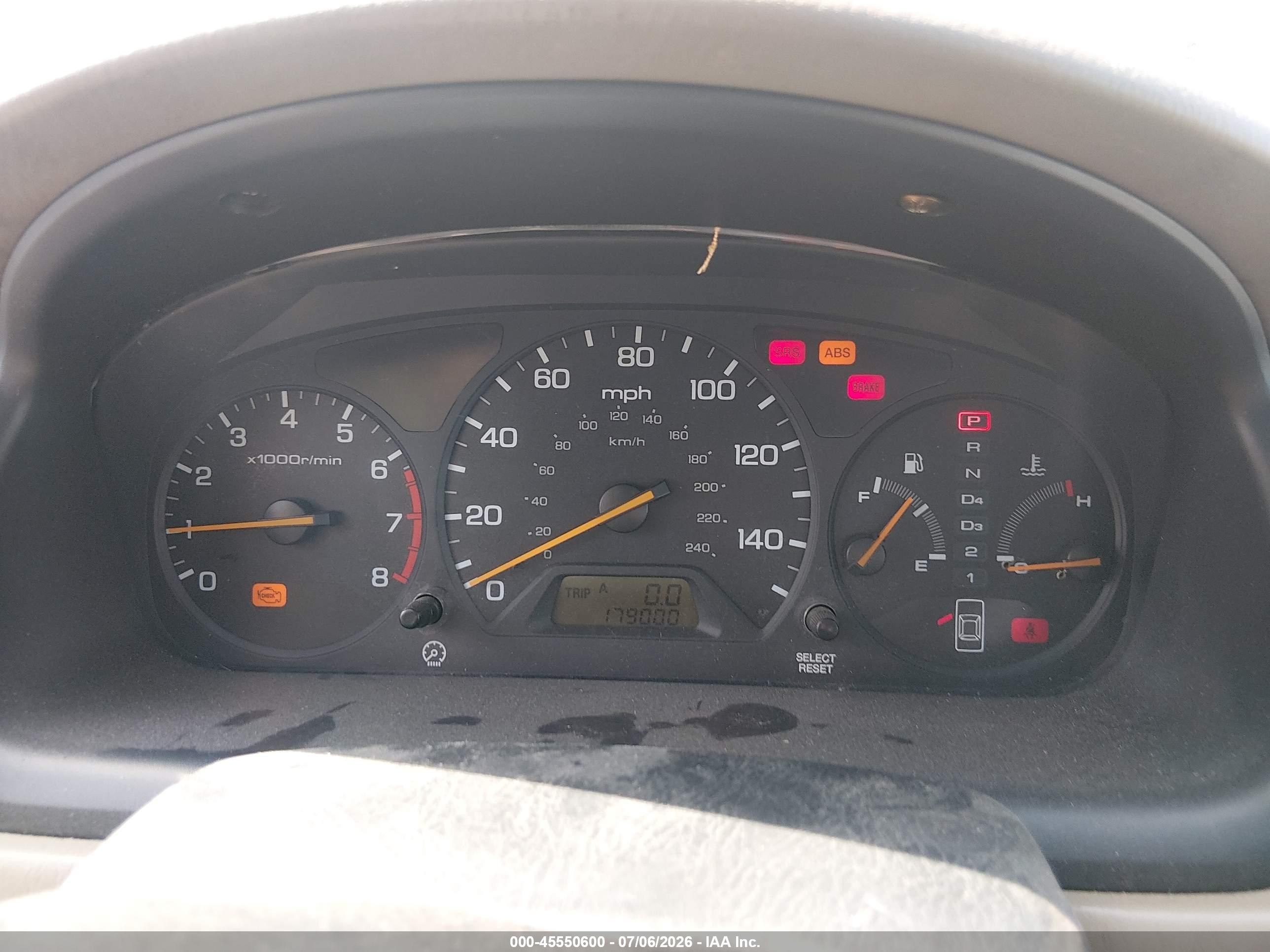 2000 Honda Accord 3.0 Ex White vin: 1HGCG225XYA014718