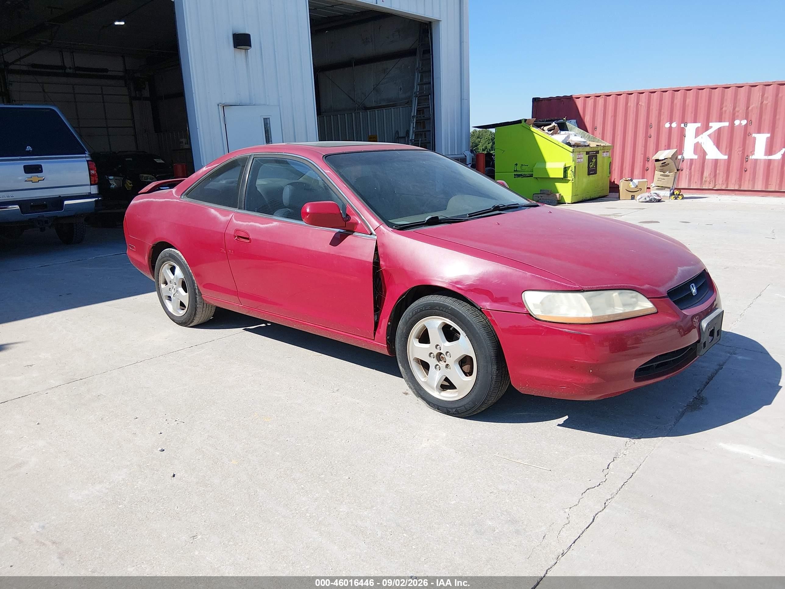 2000 Honda Accord 3.0 Ex Red vin: 1HGCG225XYA015853