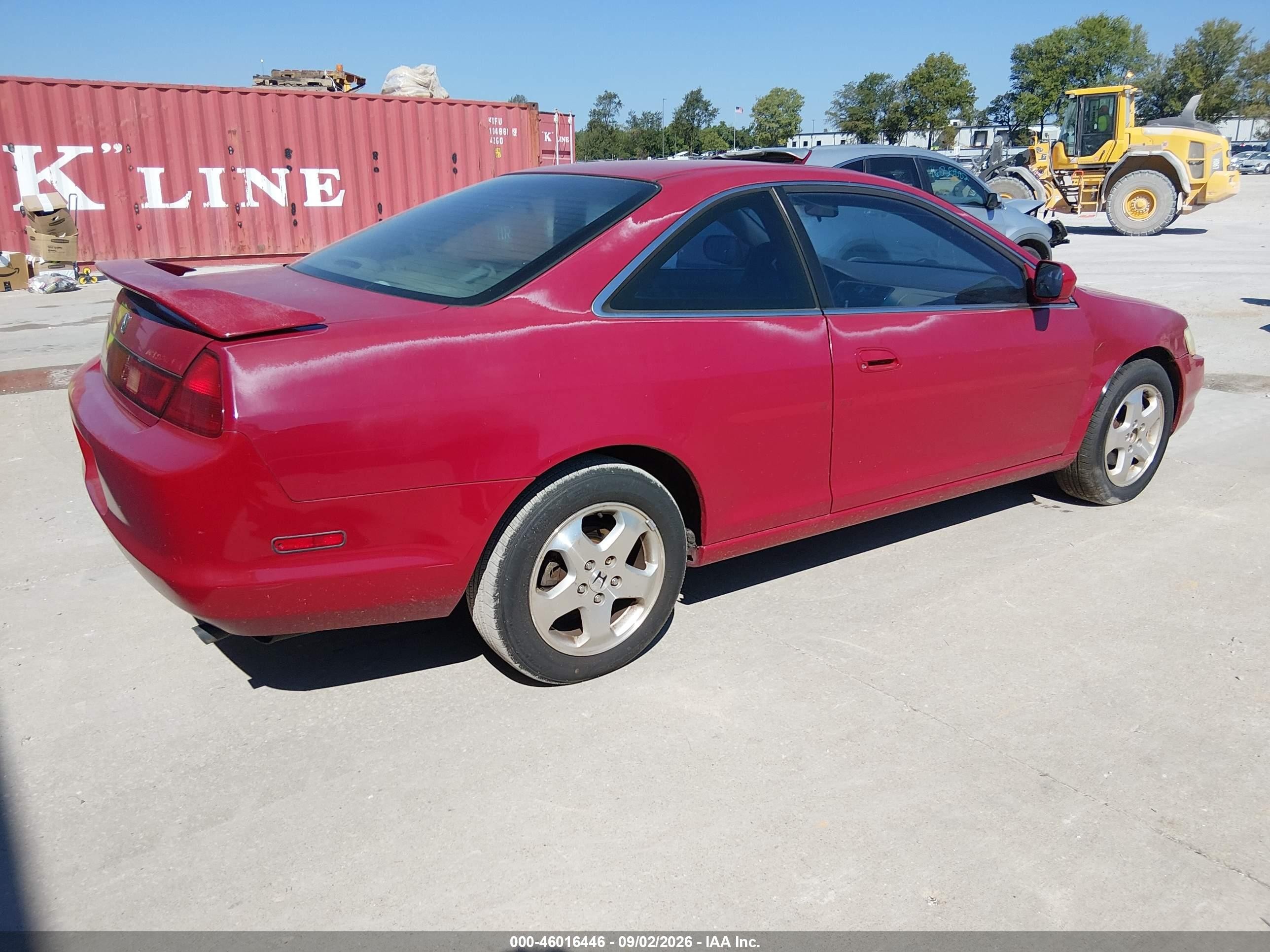 2000 Honda Accord 3.0 Ex Red vin: 1HGCG225XYA015853