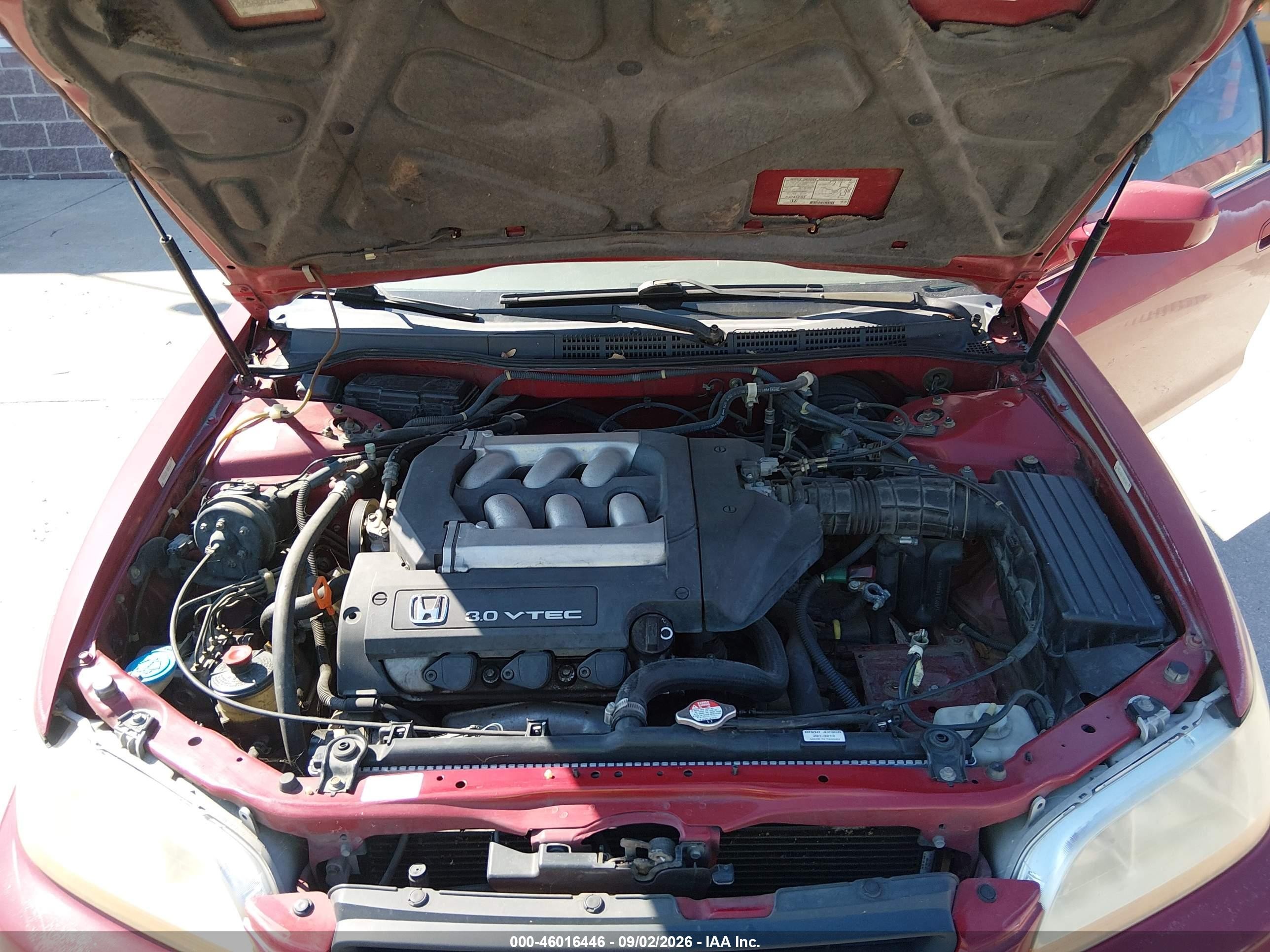 2000 Honda Accord 3.0 Ex Red vin: 1HGCG225XYA015853