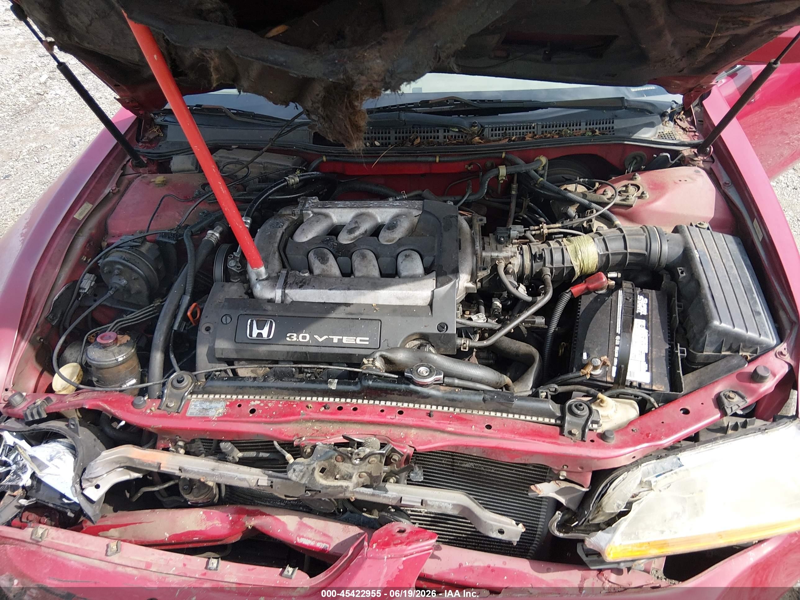 2000 Honda Accord 3.0 Ex Красный vin: 1HGCG225XYA026724