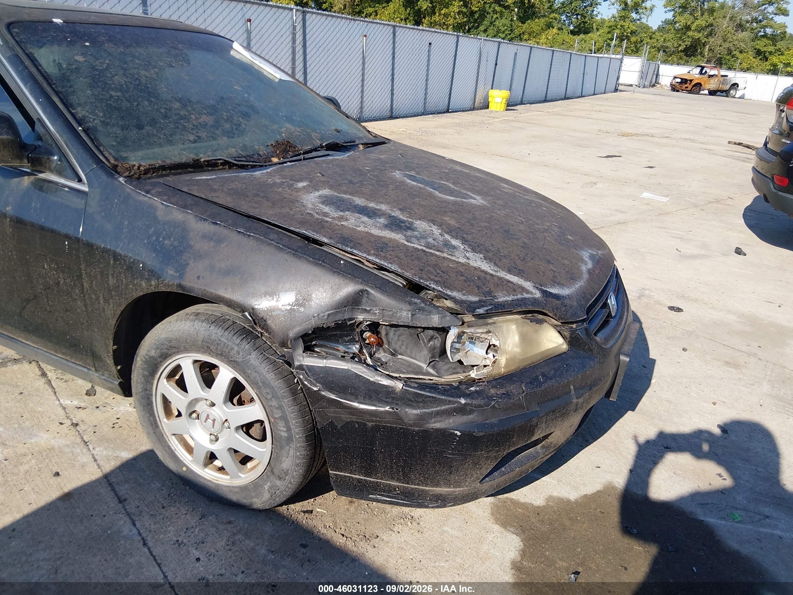 2002 Honda Accord 2.3 Se Black vin: 1HGCG32012A030971