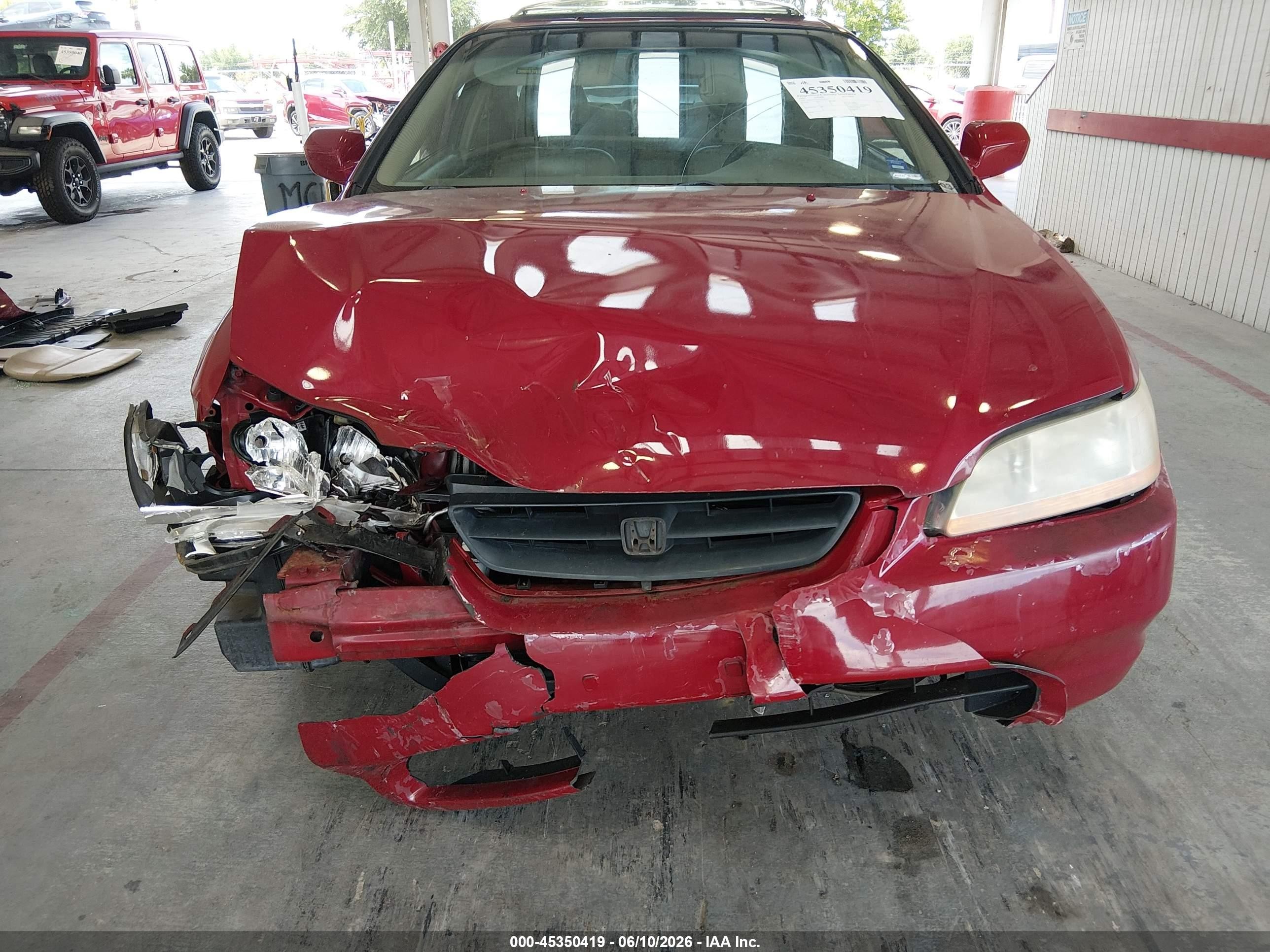 2000 Honda Accord 2.3 Ex Red vin: 1HGCG3252YA022754