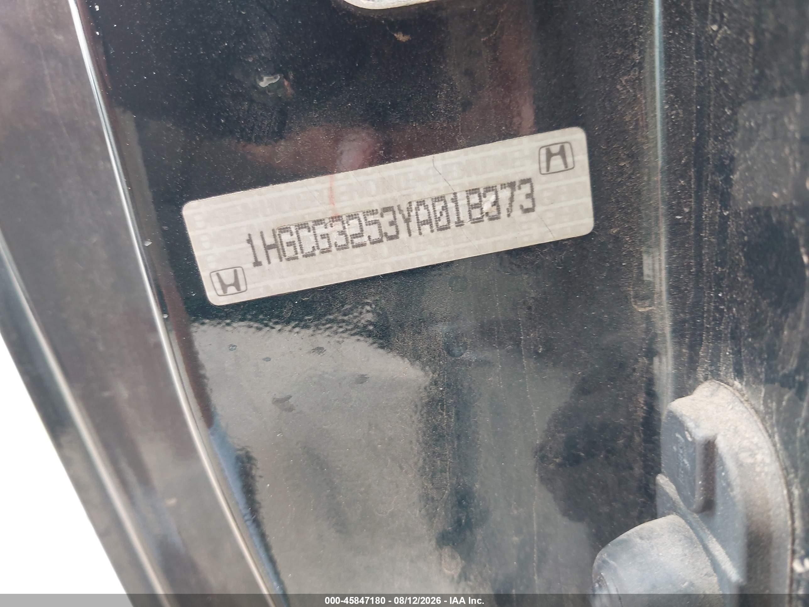 2000 Honda Accord 2.3 Ex Green vin: 1HGCG3253YA018373