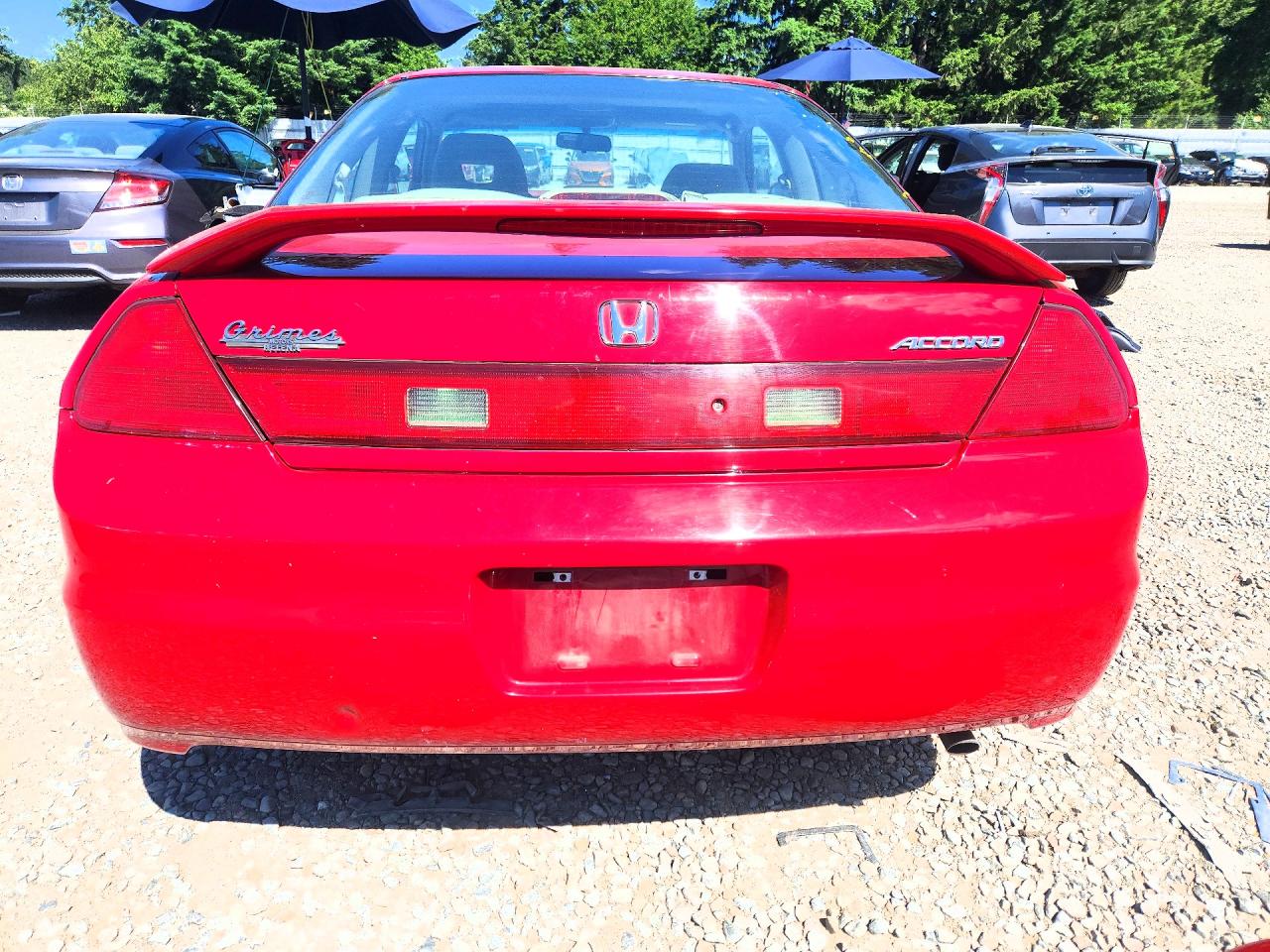 2002 Honda Accord Ex Red vin: 1HGCG325X2A033072