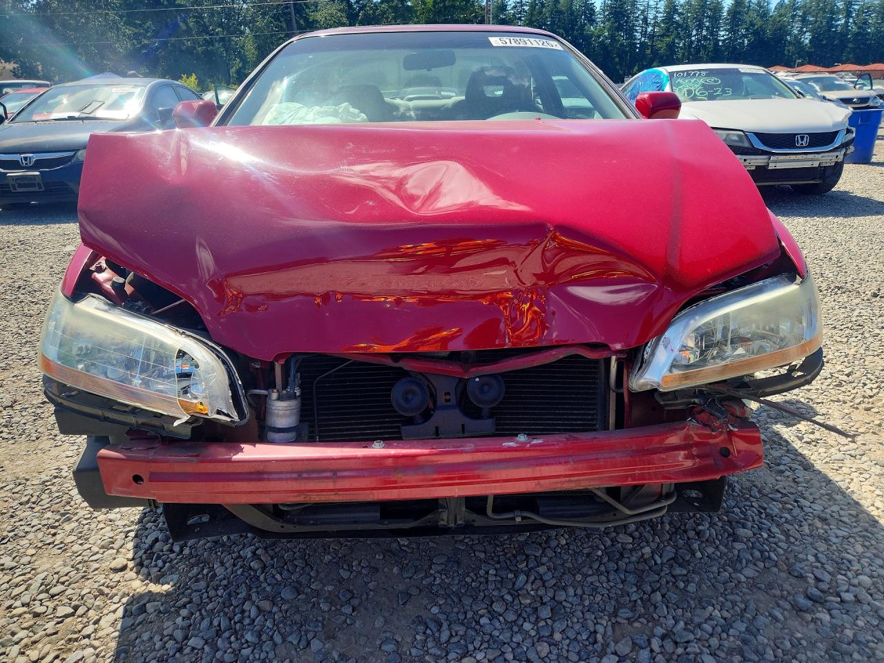 2002 Honda Accord Ex Red vin: 1HGCG325X2A033072