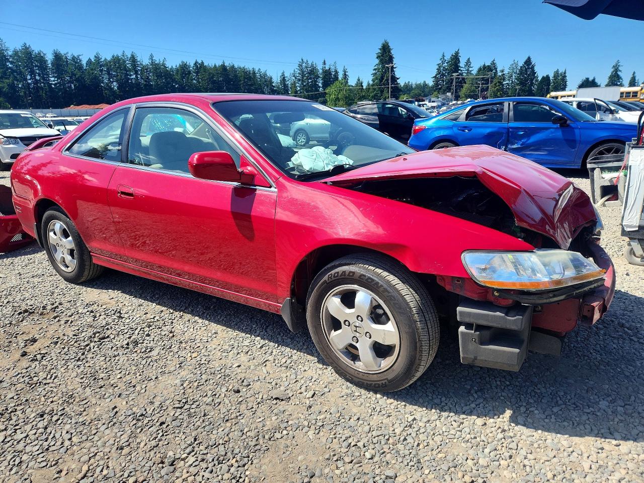 2002 Honda Accord Ex Red vin: 1HGCG325X2A033072