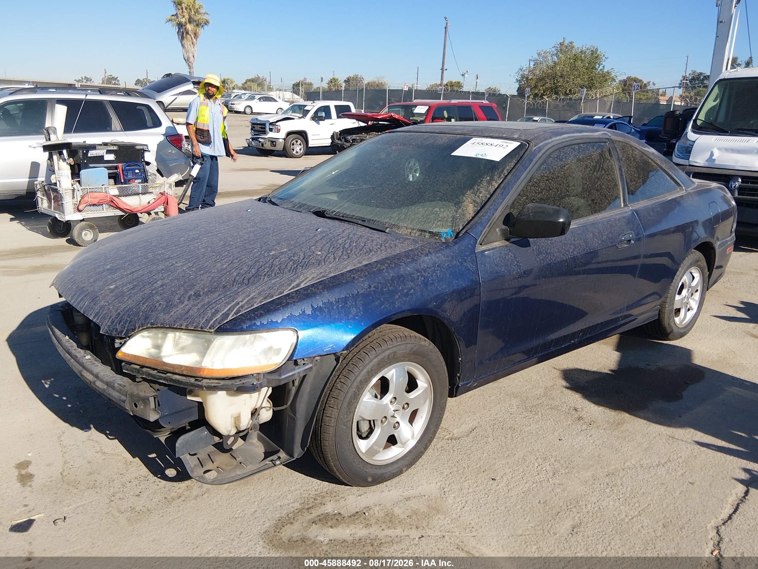 2002 Honda Accord 2.3 Ex Синий vin: 1HGCG32712A012757