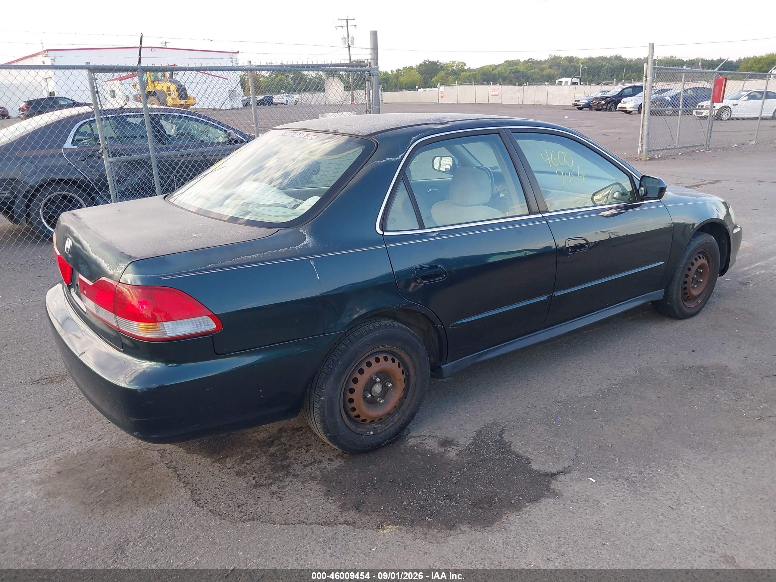 2001 Honda Accord 2.3 Lx Зеленый vin: 1HGCG55401A092273