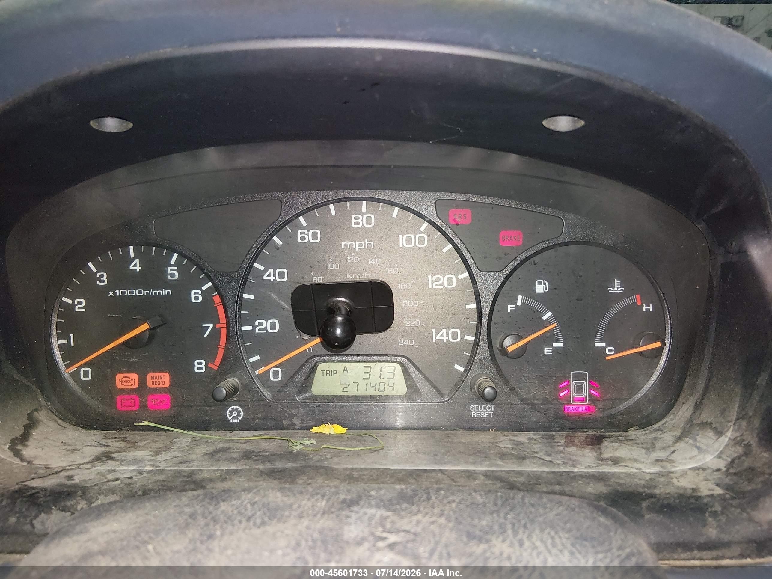 2000 Honda Accord 2.3 Lx Blue vin: 1HGCG554XYA046217