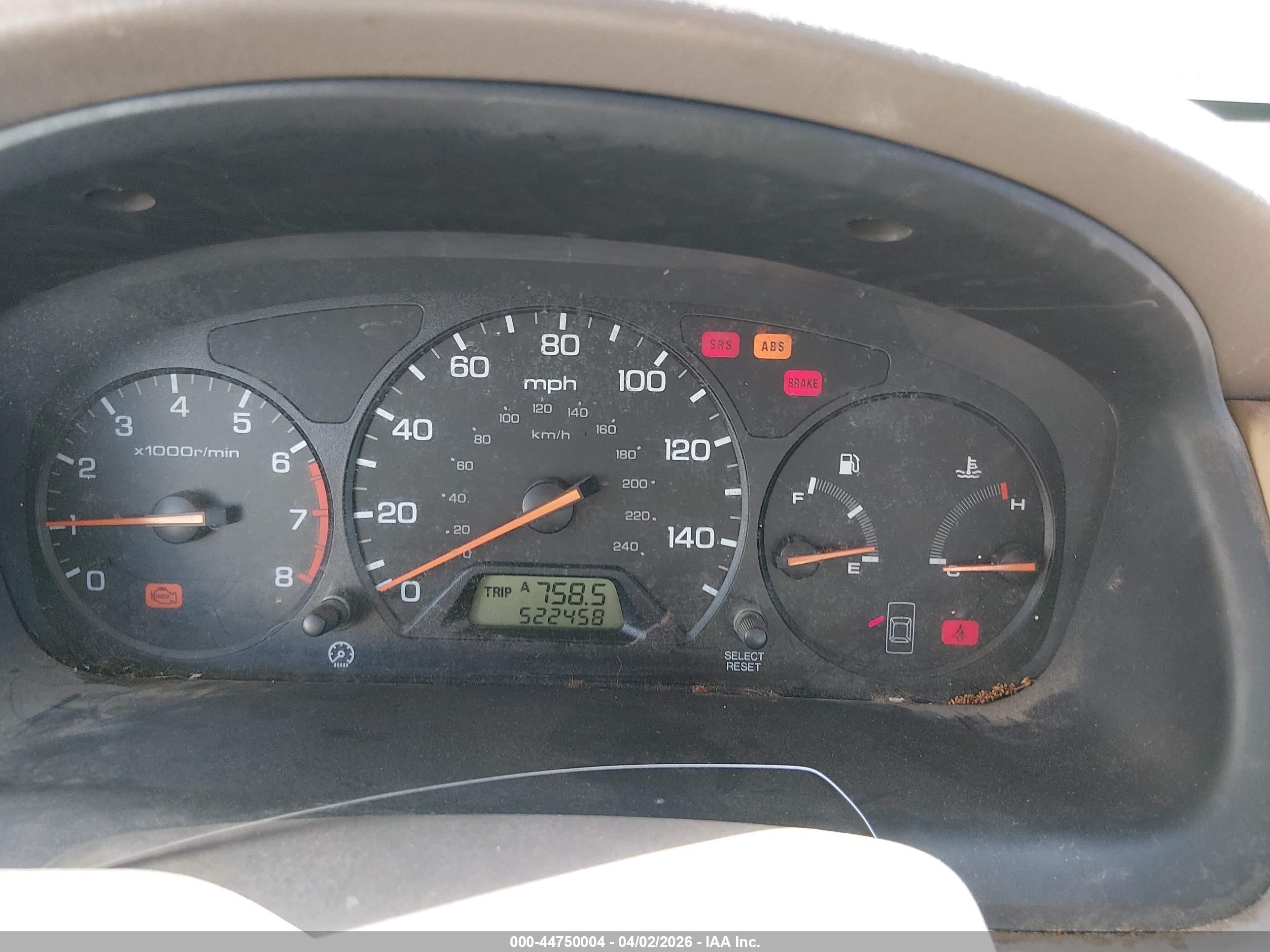 2000 Honda Accord 2.3 Ex Gold vin: 1HGCG5559YA051613