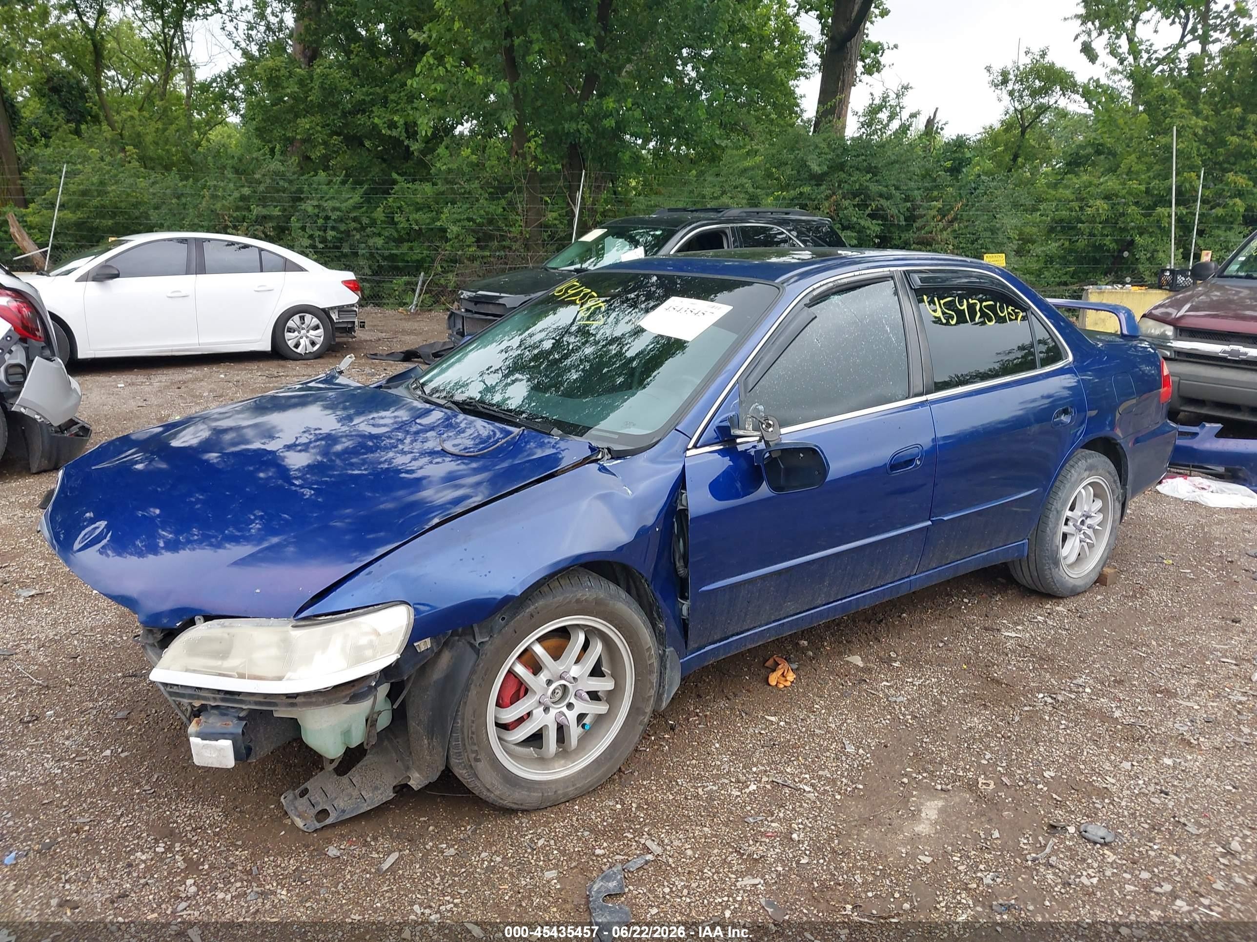 2000 Honda Accord 2.3 Ex Blue vin: 1HGCG555XYA096270