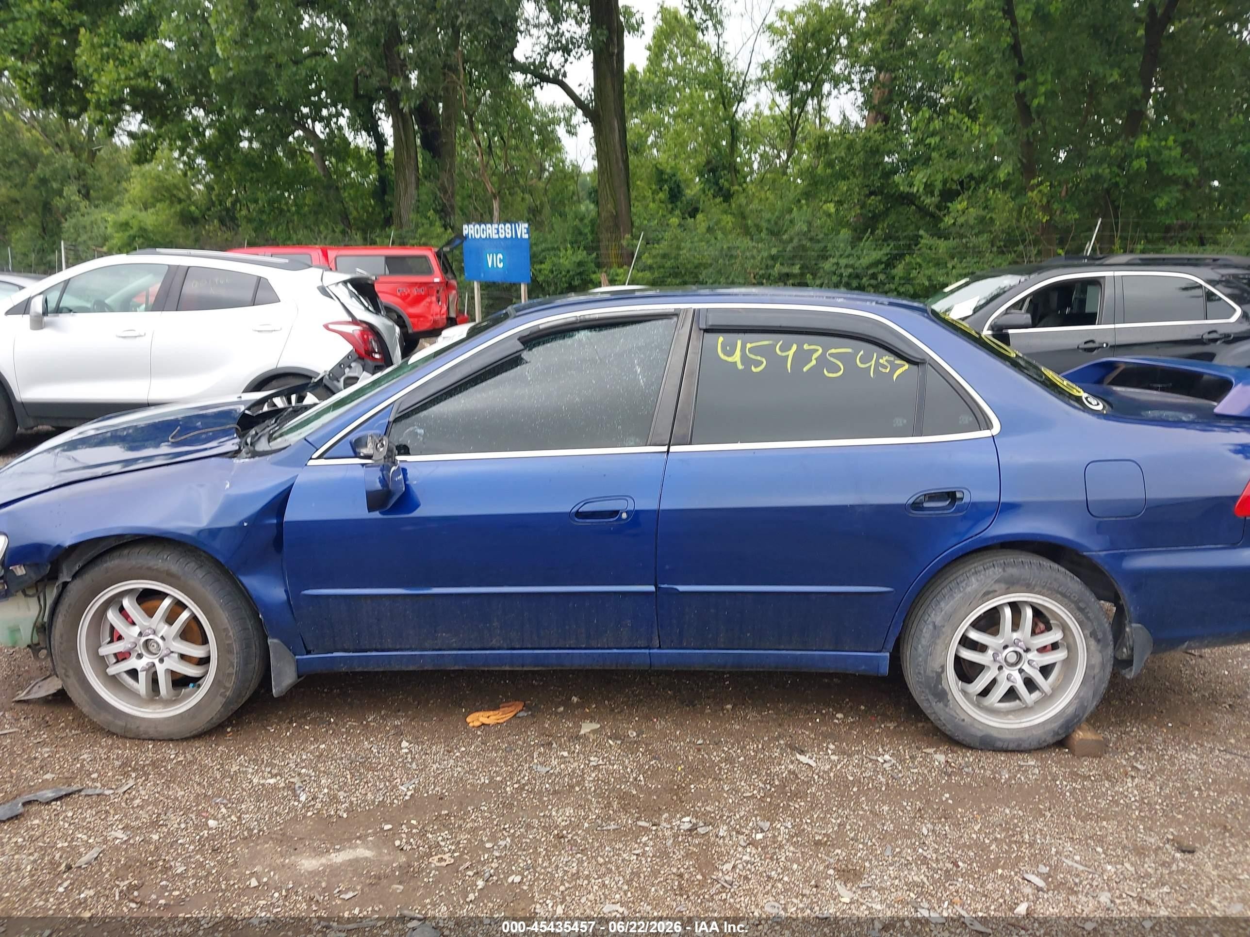 2000 Honda Accord 2.3 Ex Blue vin: 1HGCG555XYA096270