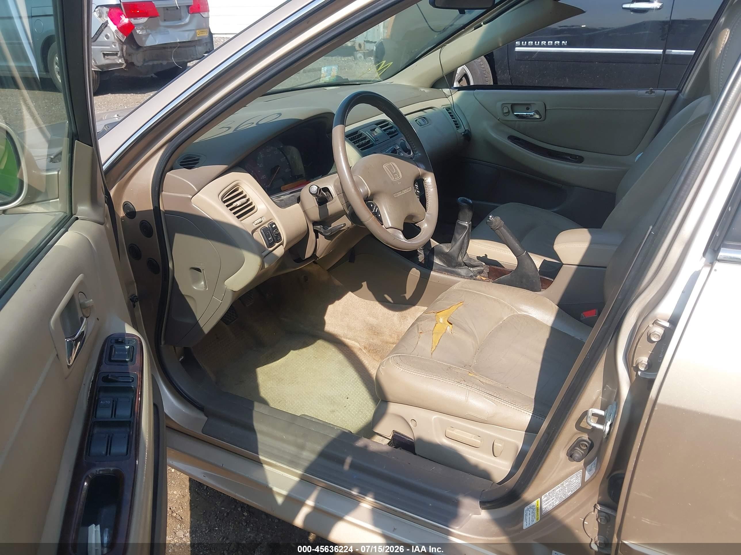 2002 Honda Accord 2.3 Ex Gold vin: 1HGCG55612A153245