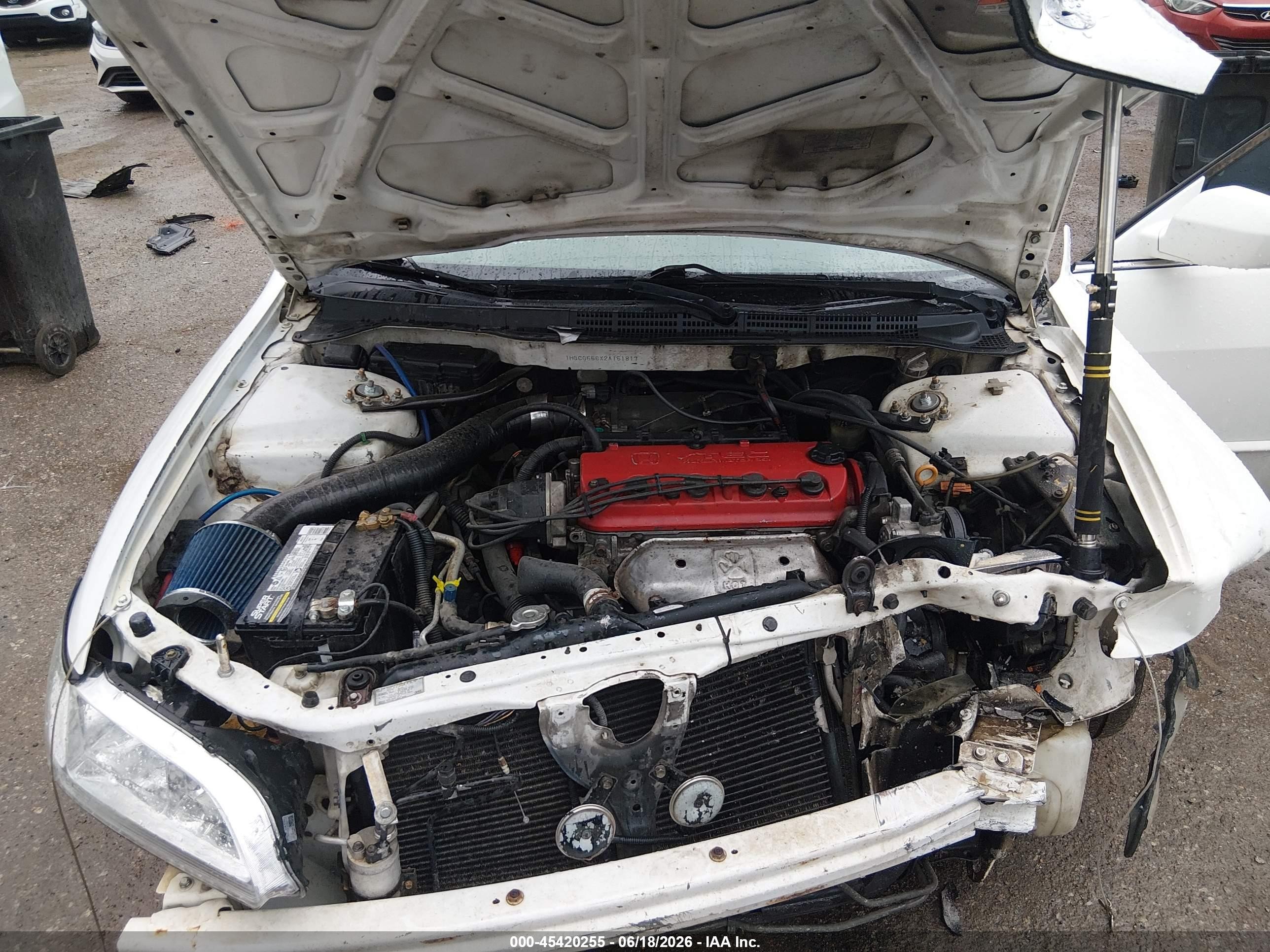 2002 Honda Accord 2.3 Ex White vin: 1HGCG556X2A151817