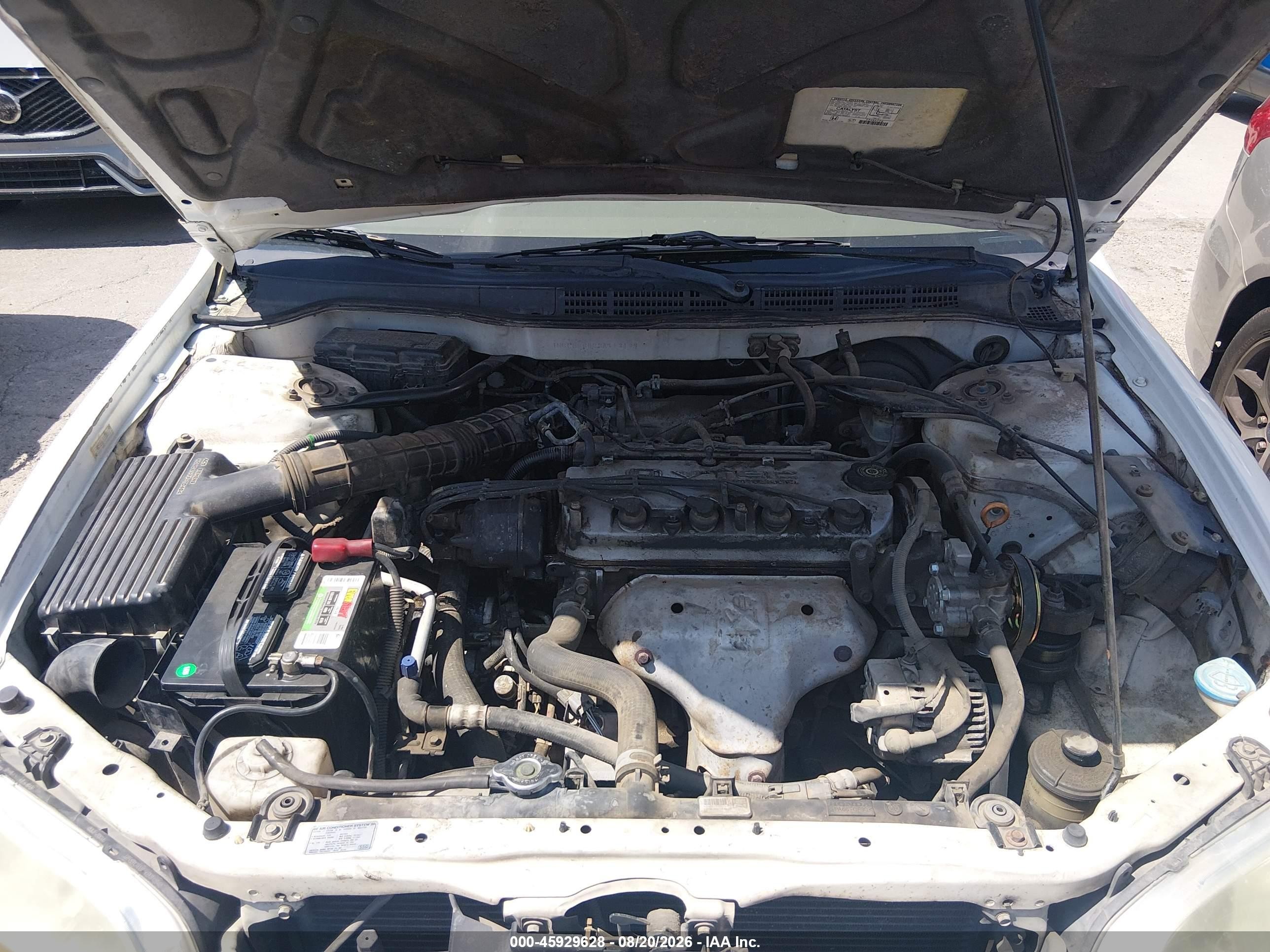 2002 Honda Accord 2.3 Lx White vin: 1HGCG56422A113169
