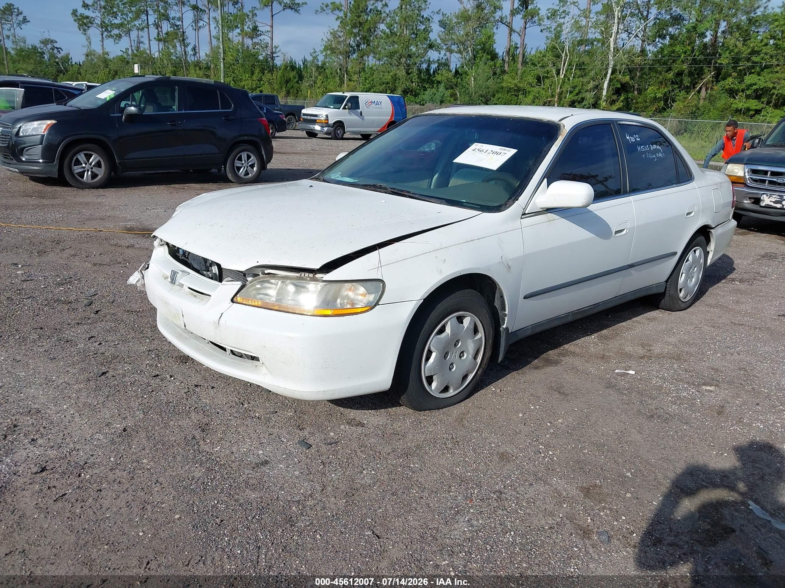 1998 Honda Accord Lx White vin: 1HGCG5645WA146401