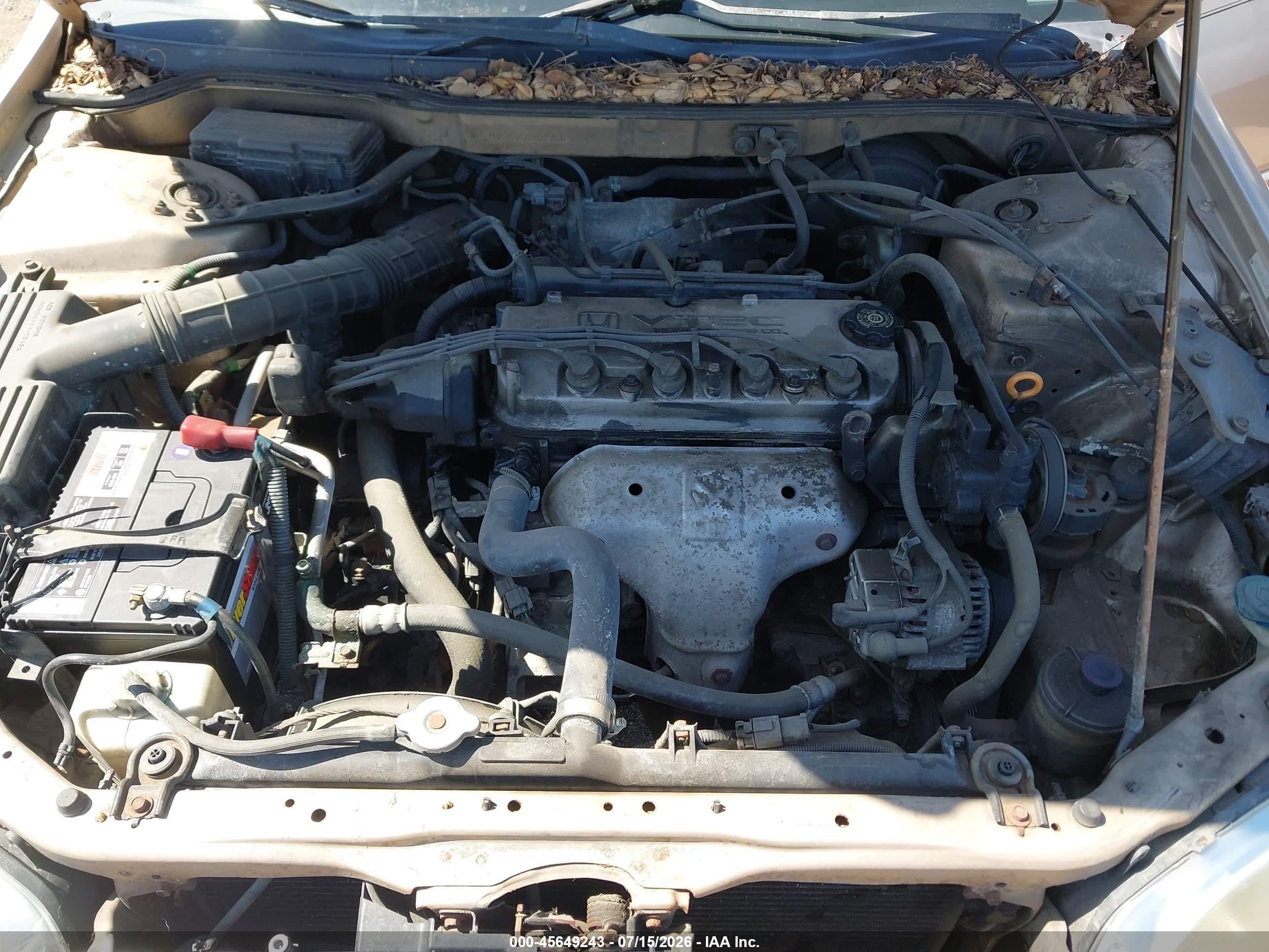 2002 Honda Accord 2.3 Lx Brown vin: 1HGCG56472A027047