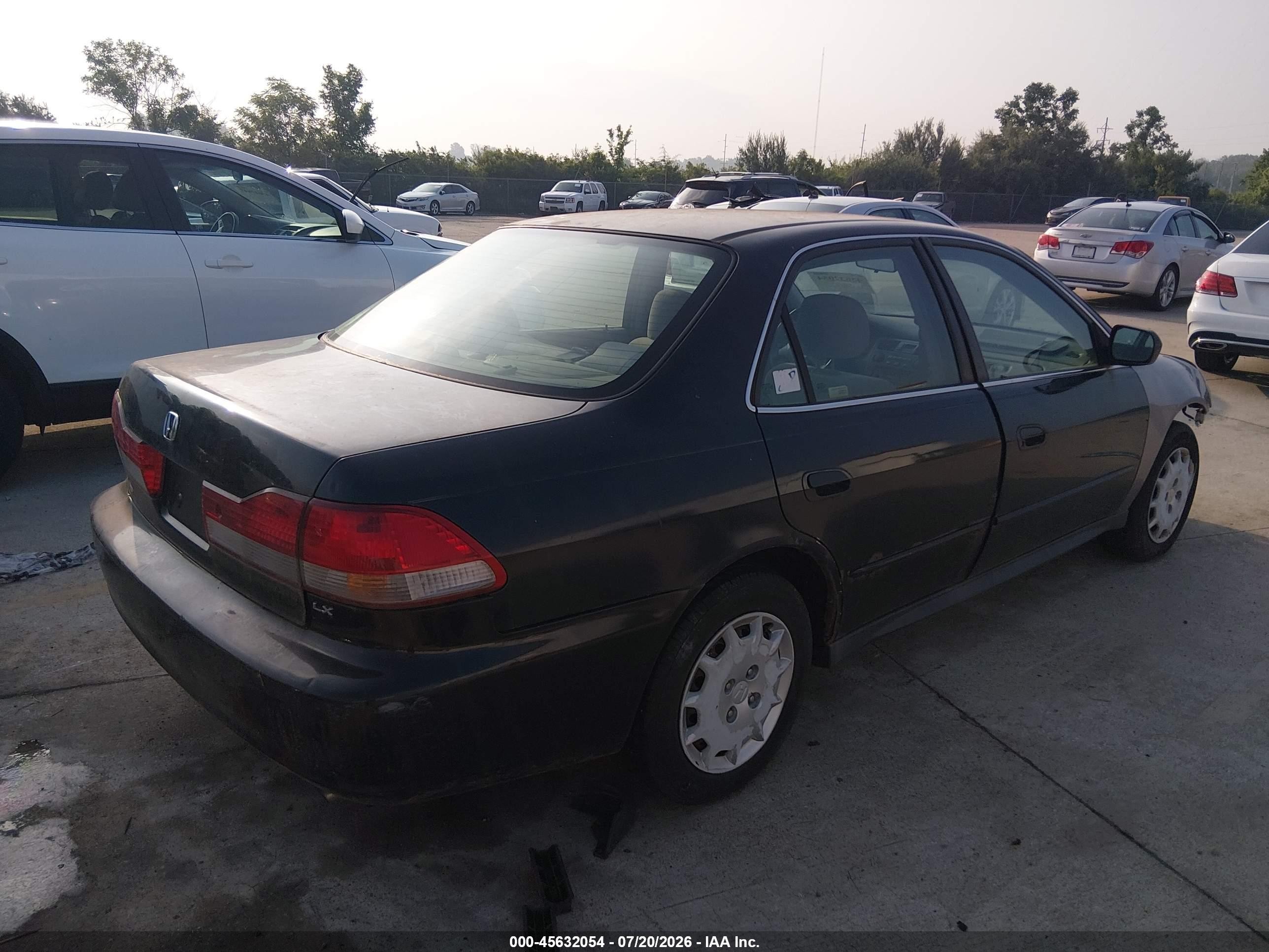 2002 Honda Accord Lx Black vin: 1HGCG564X2A068255