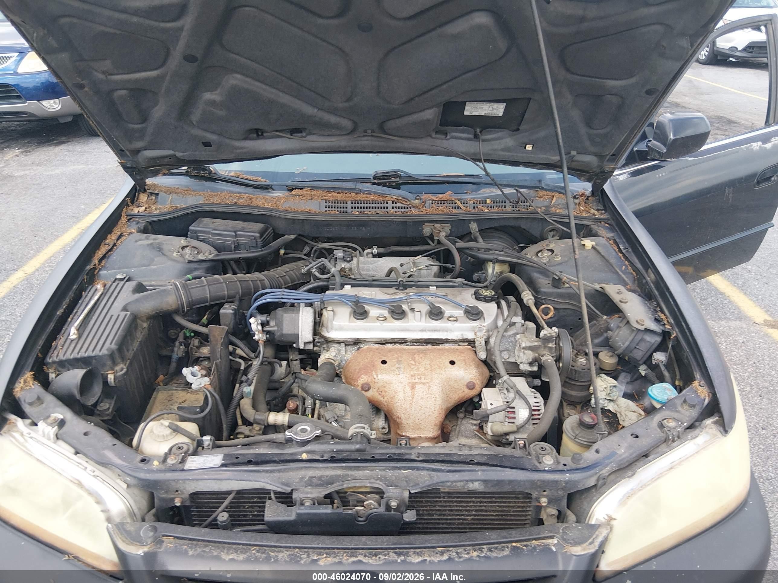 2002 Honda Accord 2.3 Lx Black vin: 1HGCG564X2A168498
