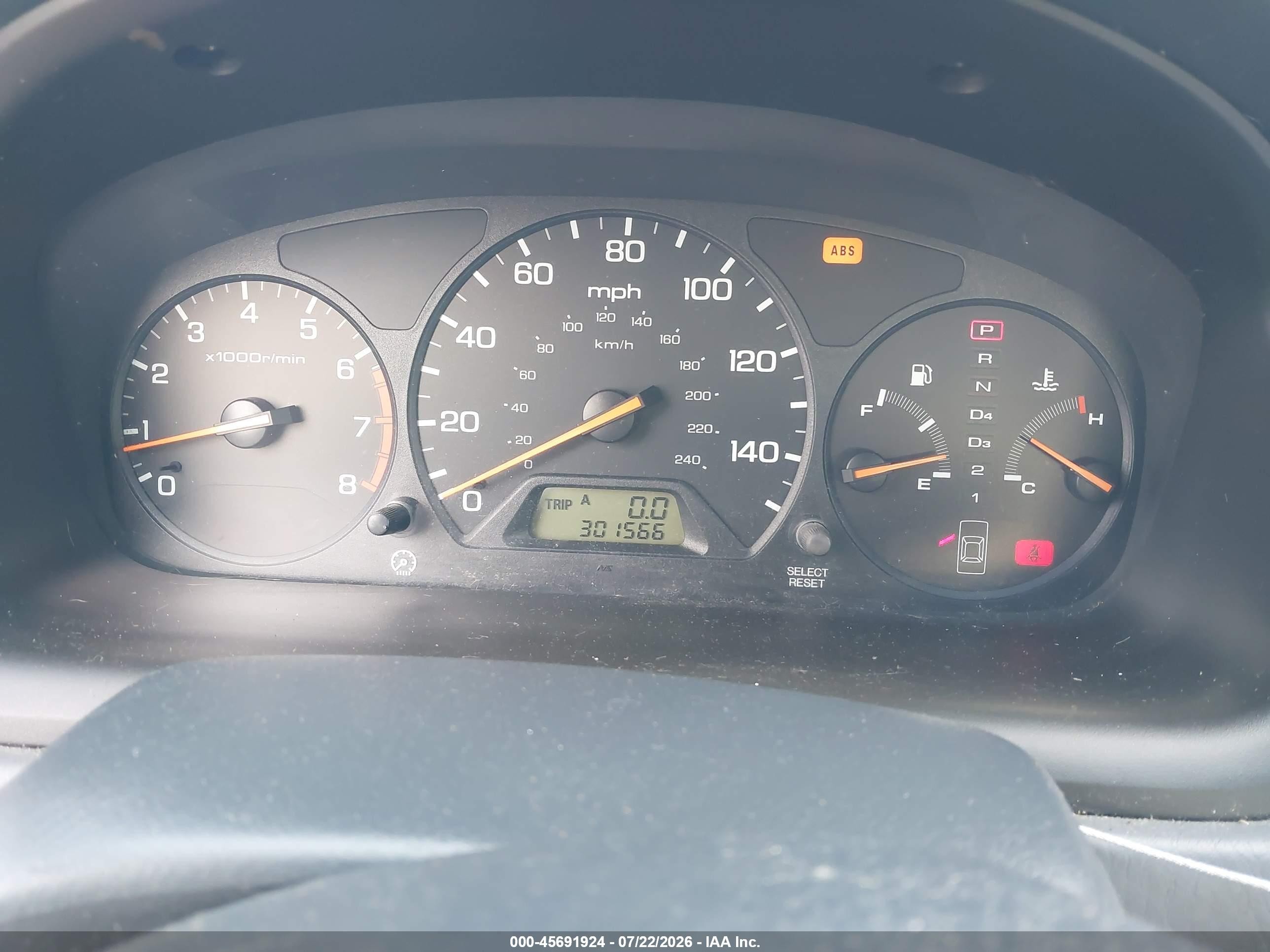 1998 Honda Accord Ex Dark Blue vin: 1HGCG5651WA008055