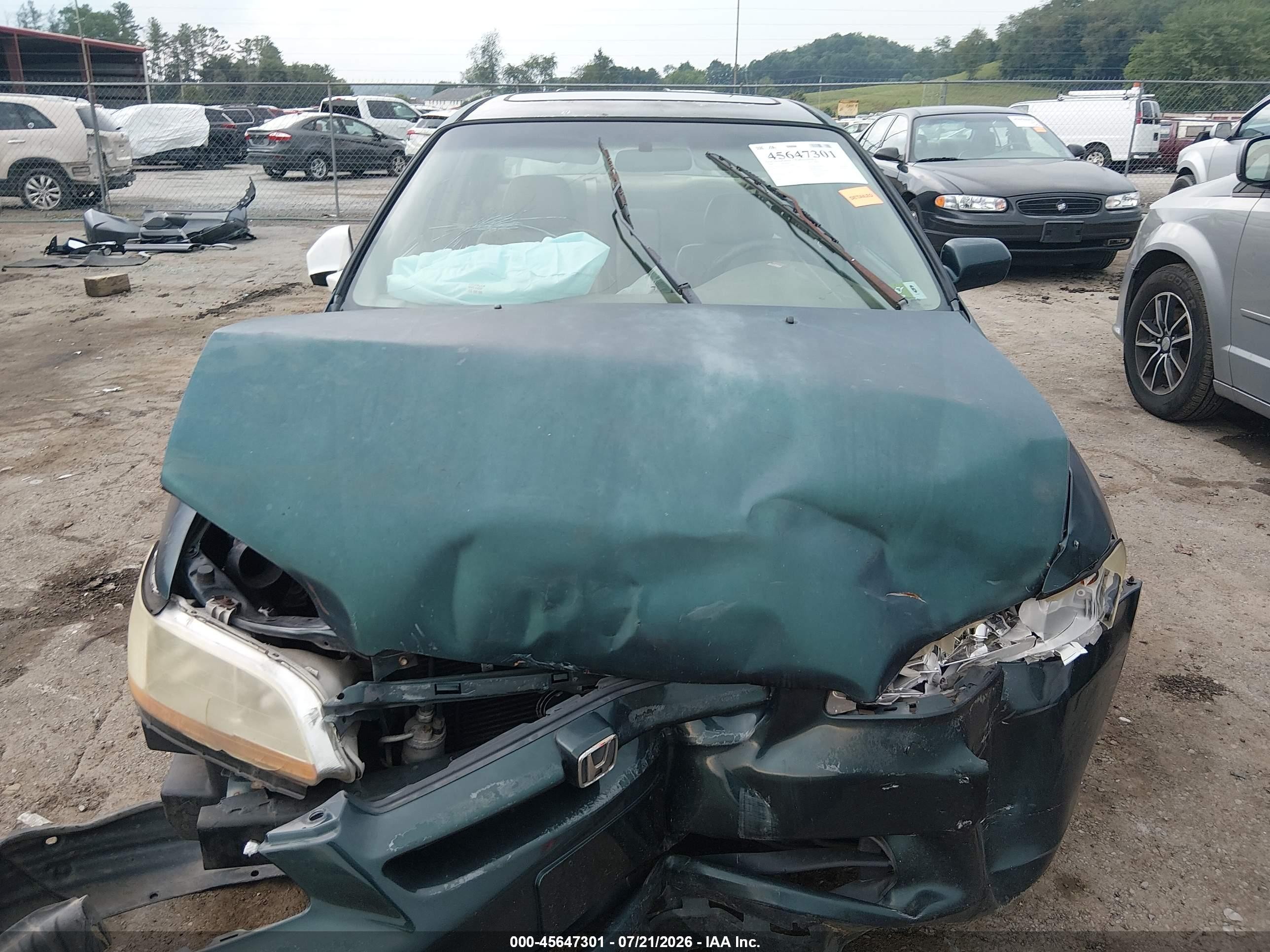 1998 Honda Accord Ex Green vin: 1HGCG5652WA260428