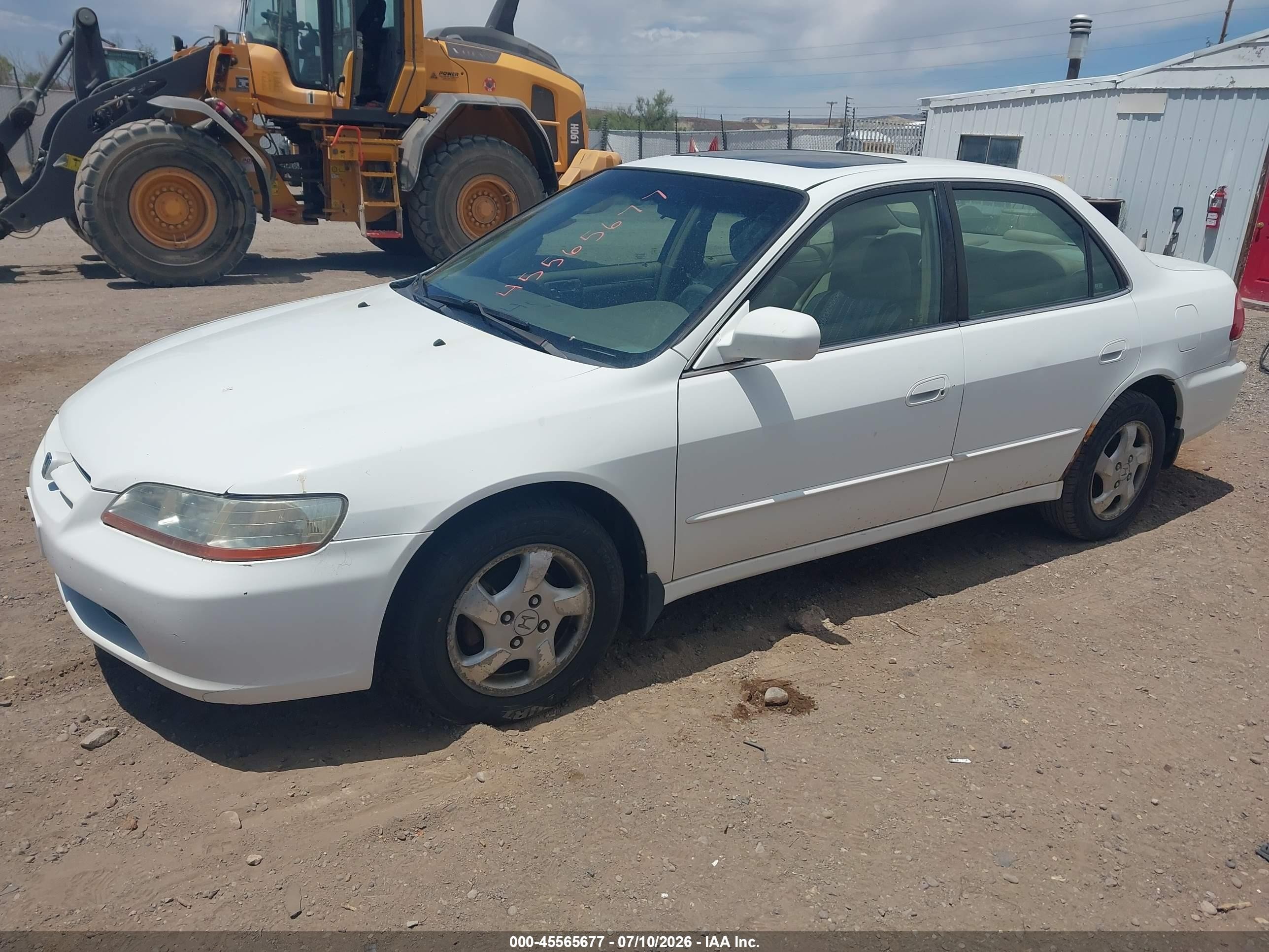 1998 Honda Accord Ex White vin: 1HGCG5654WA005814