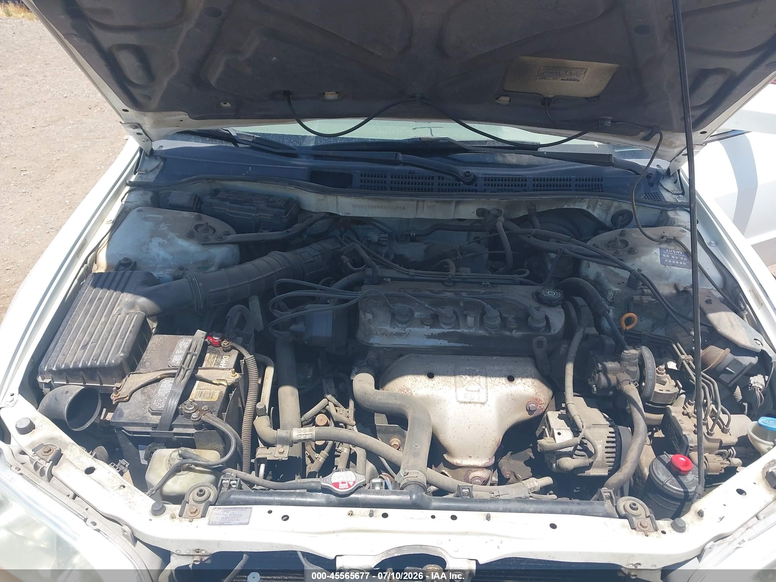 1998 Honda Accord Ex White vin: 1HGCG5654WA005814