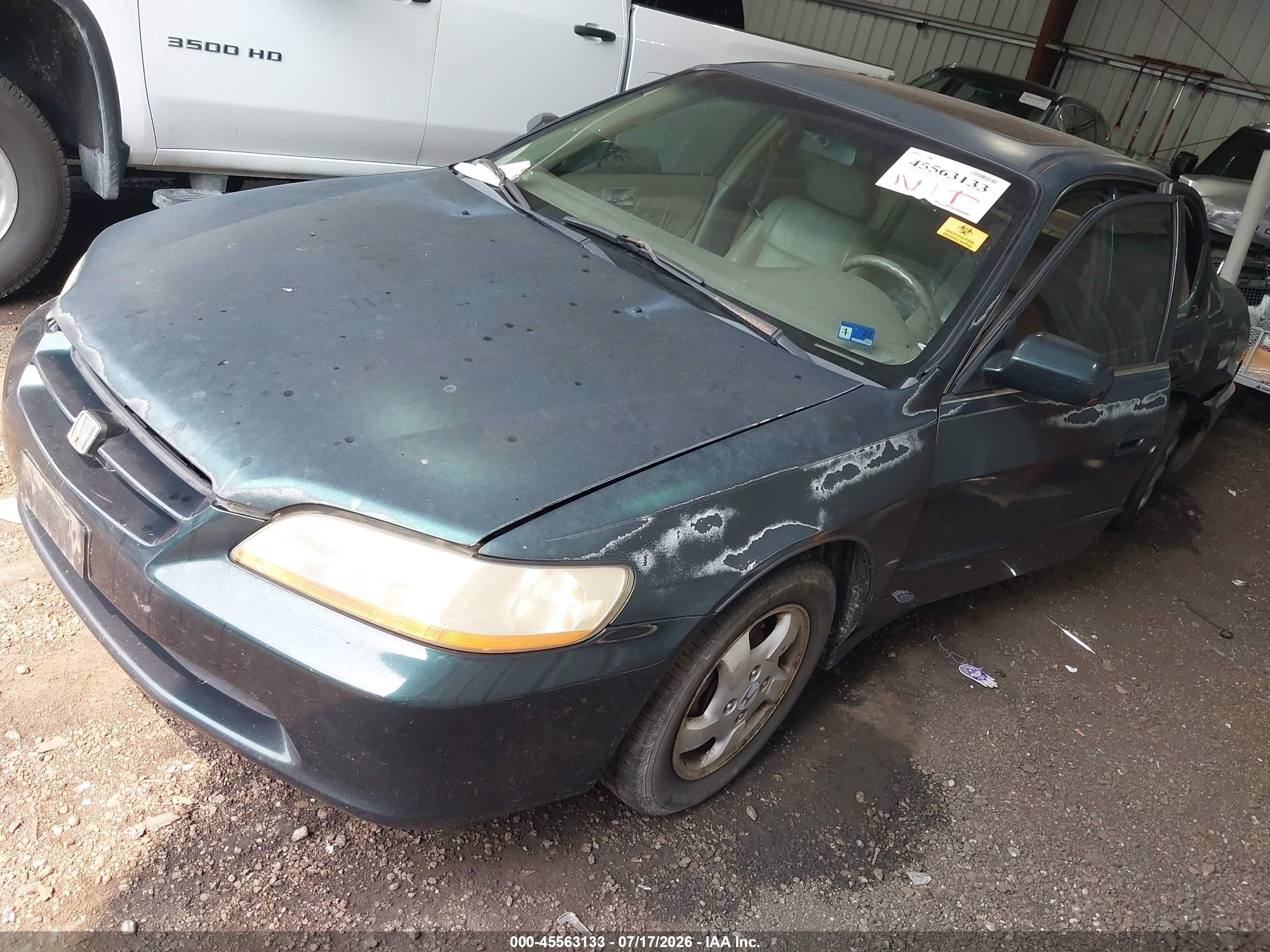 1998 Honda Accord Ex Green vin: 1HGCG5655WA186681