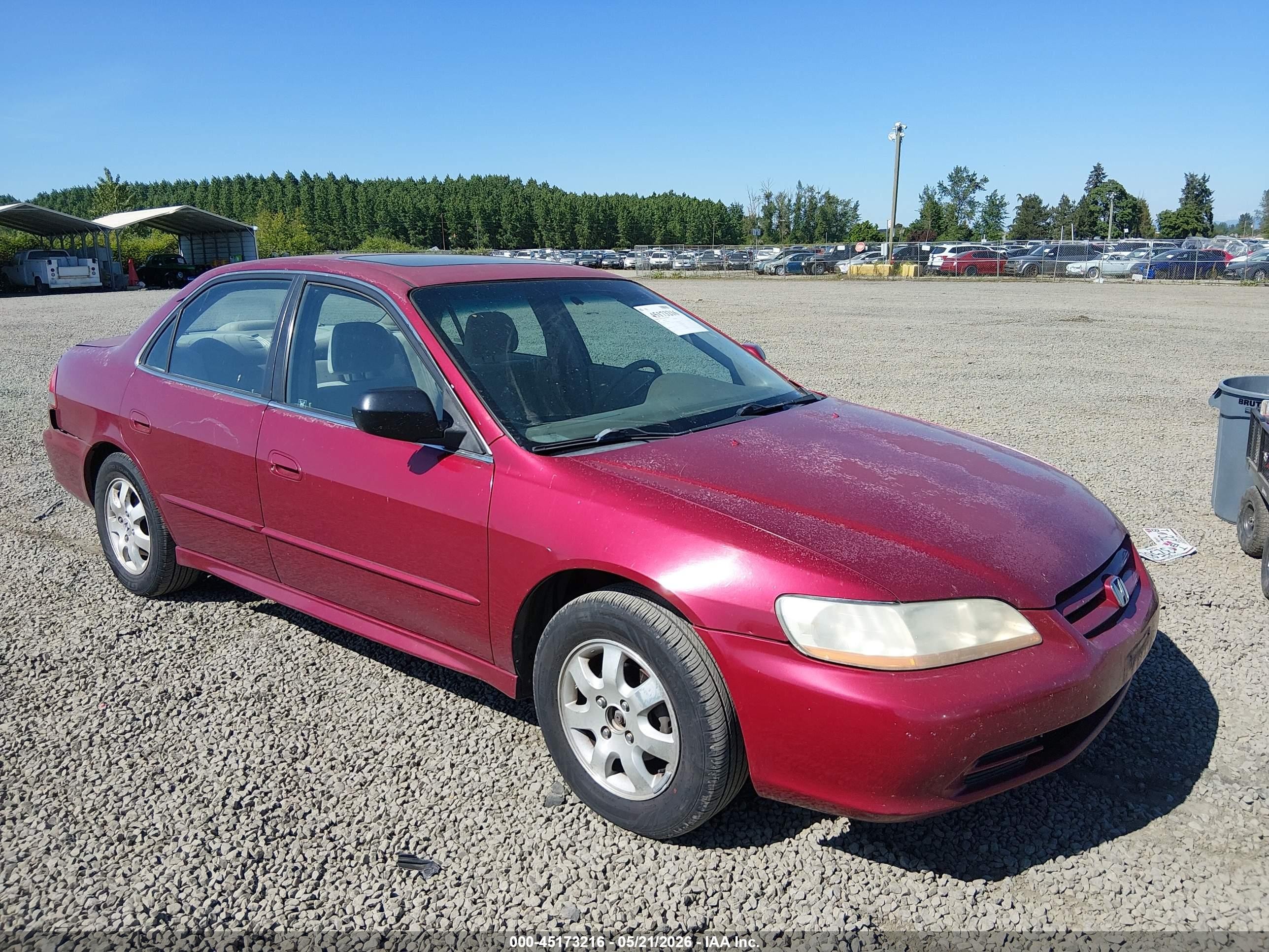 2001 Honda Accord 2.3 Ex Red vin: 1HGCG56631A003313
