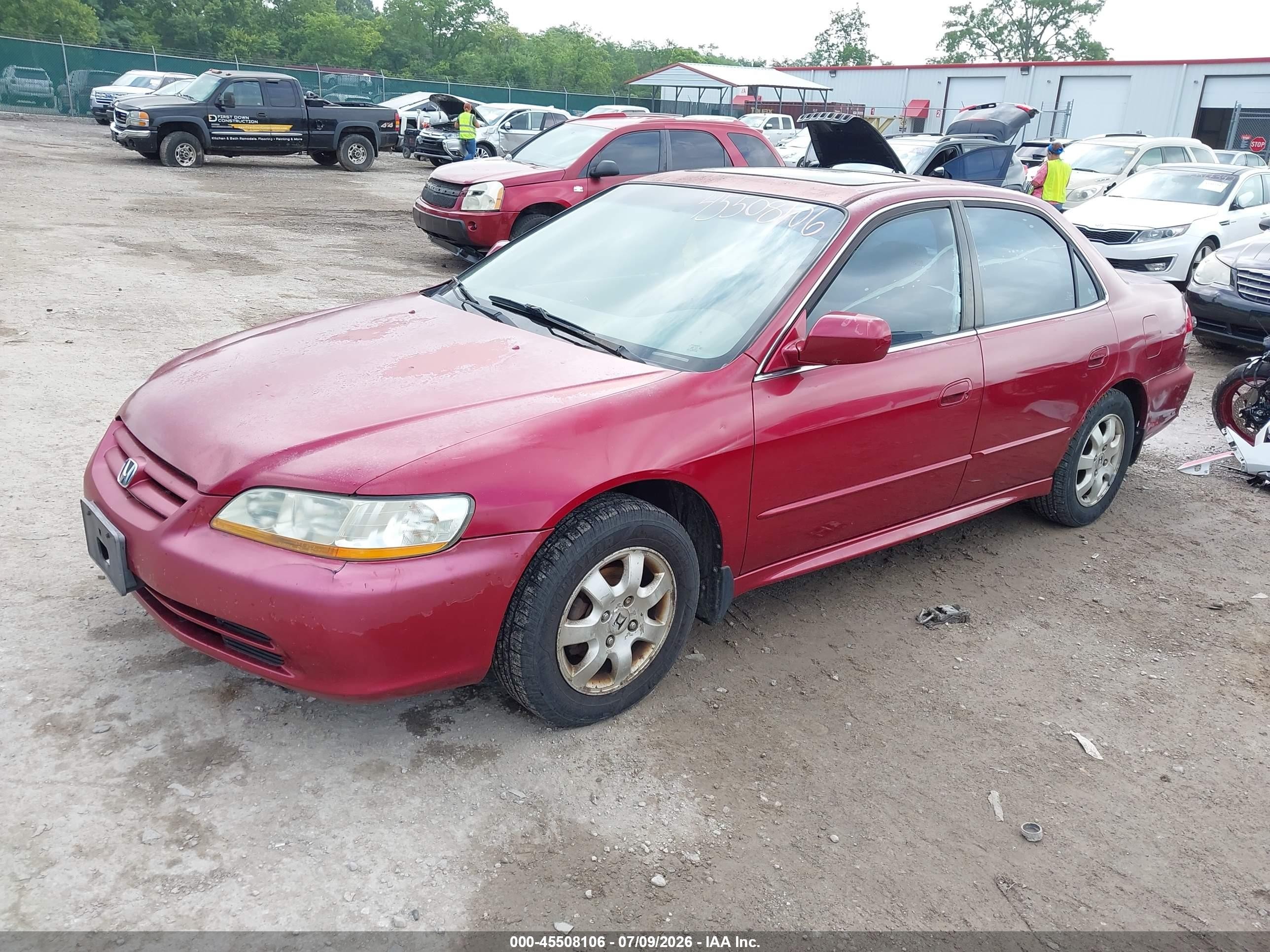 2002 Honda Accord 2.3 Ex Red vin: 1HGCG566328083293