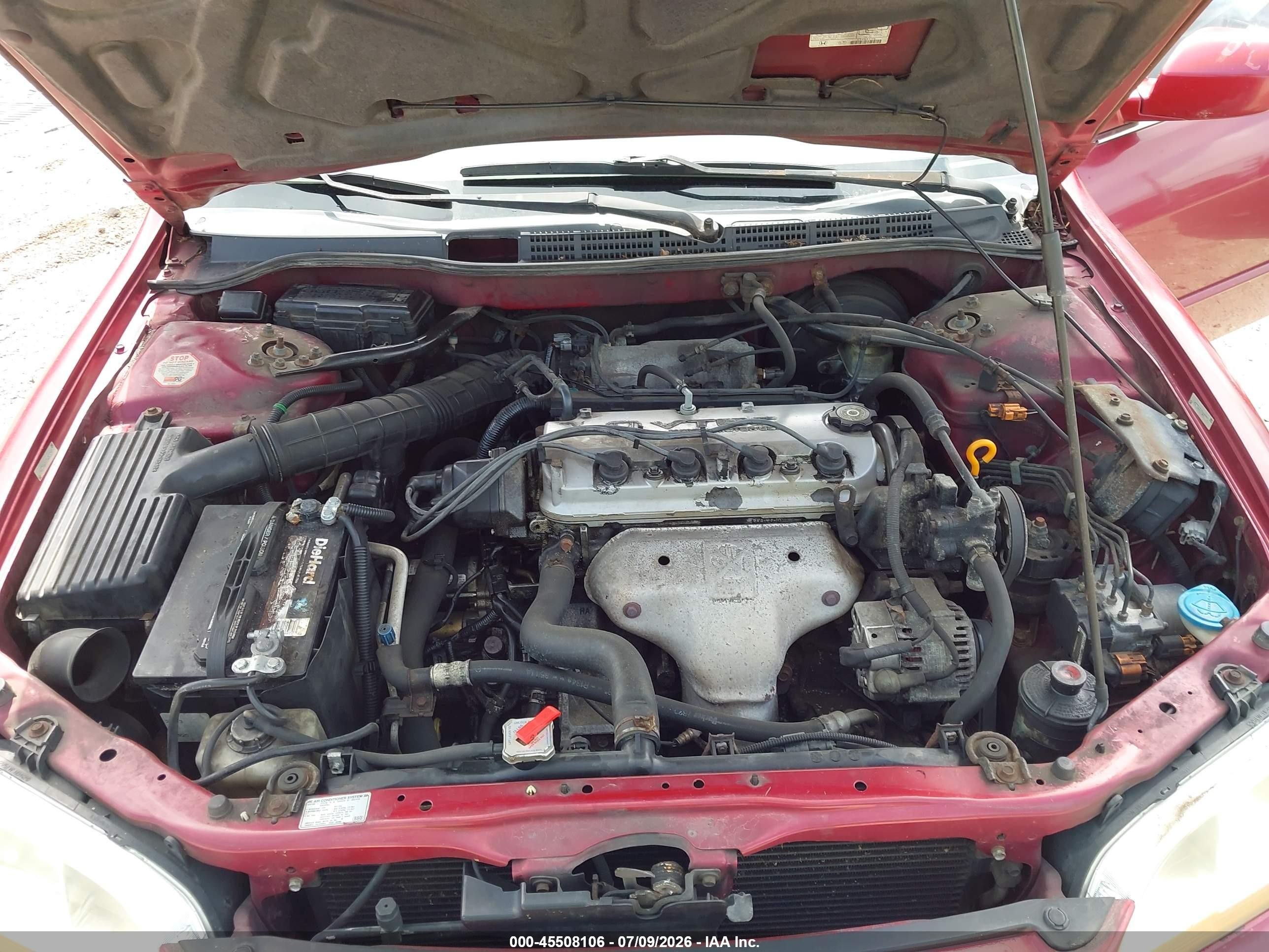 2002 Honda Accord 2.3 Ex Red vin: 1HGCG566328083293