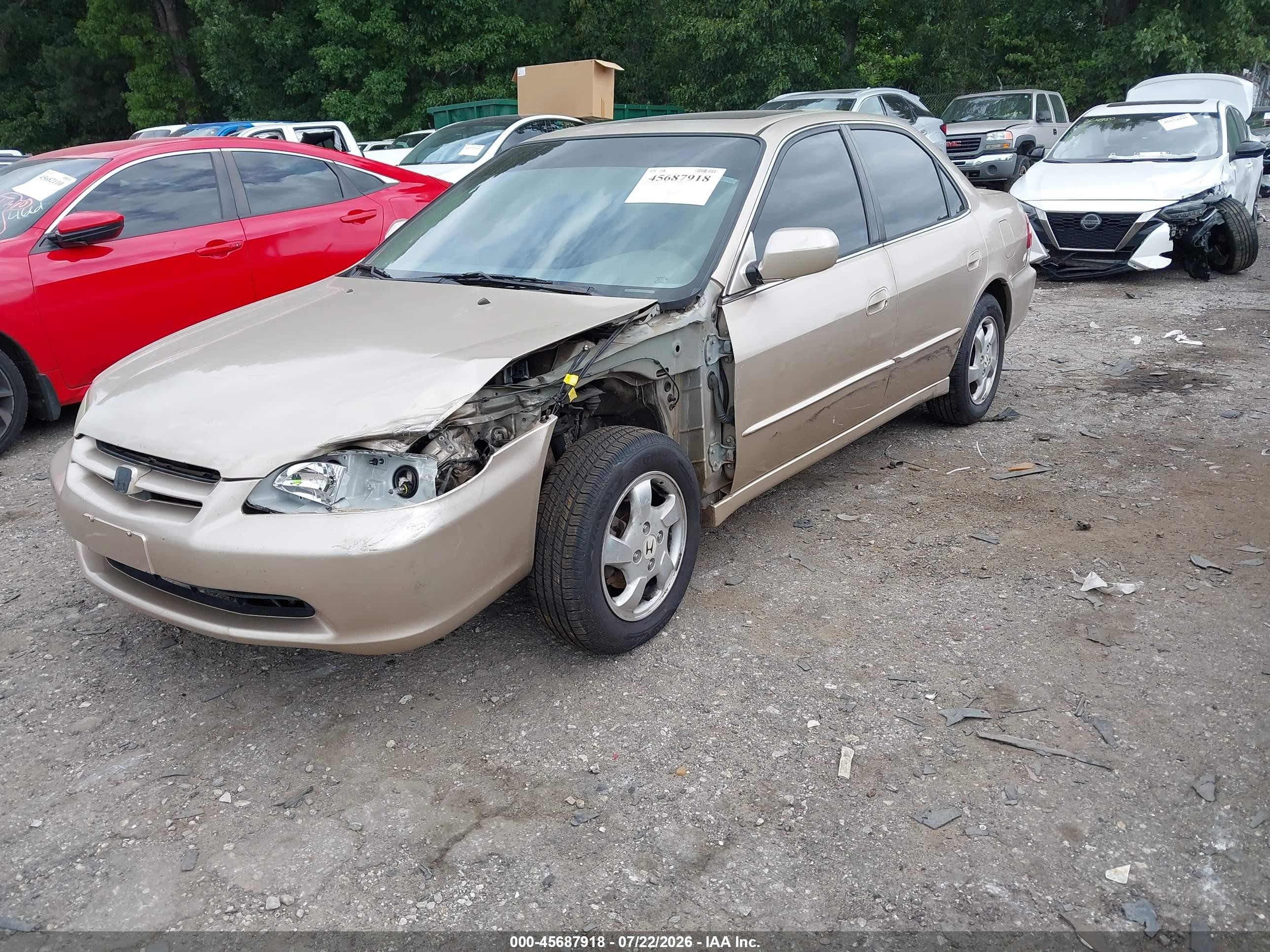 2000 Honda Accord 2.3 Ex Brown vin: 1HGCG5665YA106906