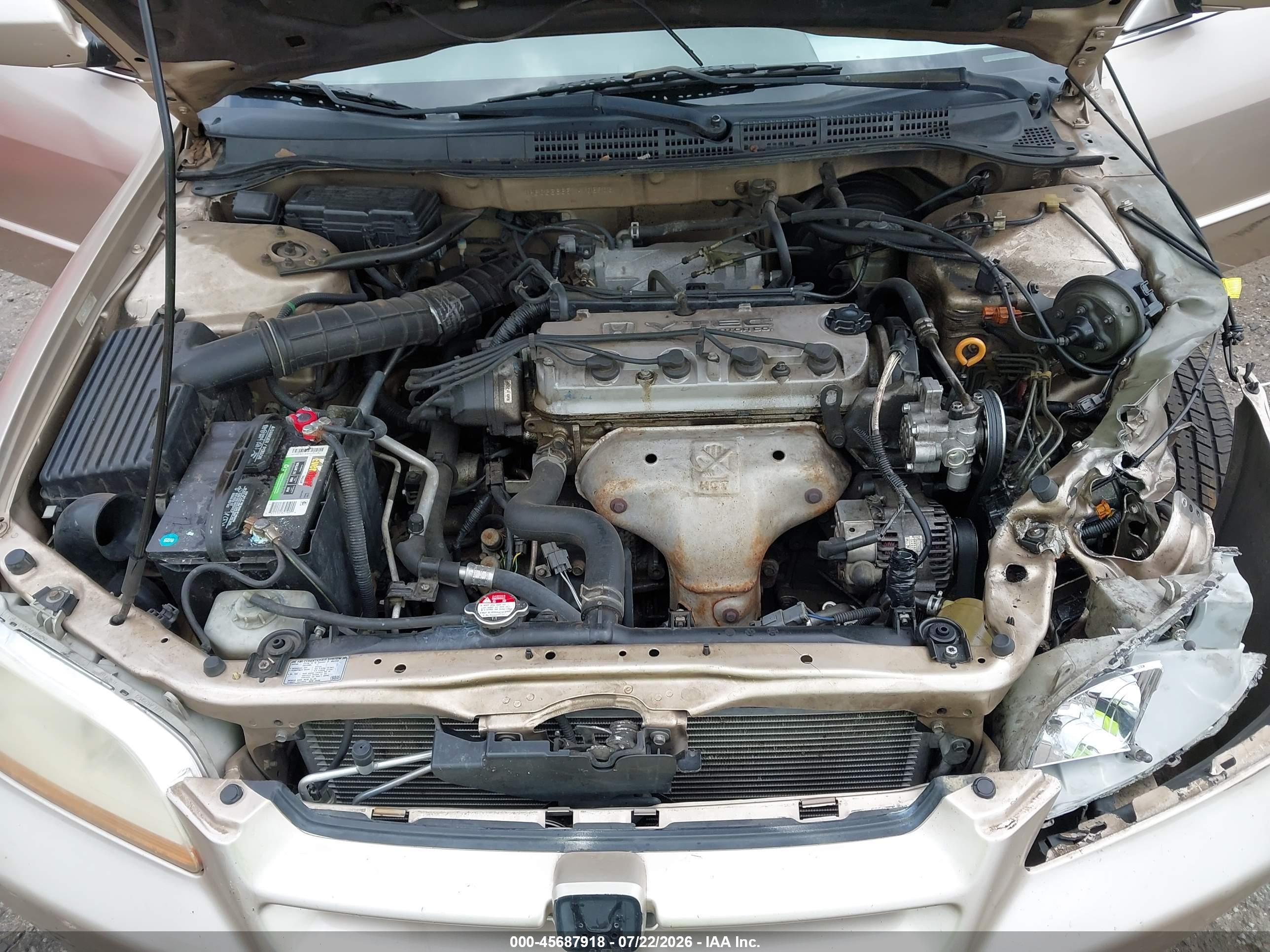 2000 Honda Accord 2.3 Ex Brown vin: 1HGCG5665YA106906