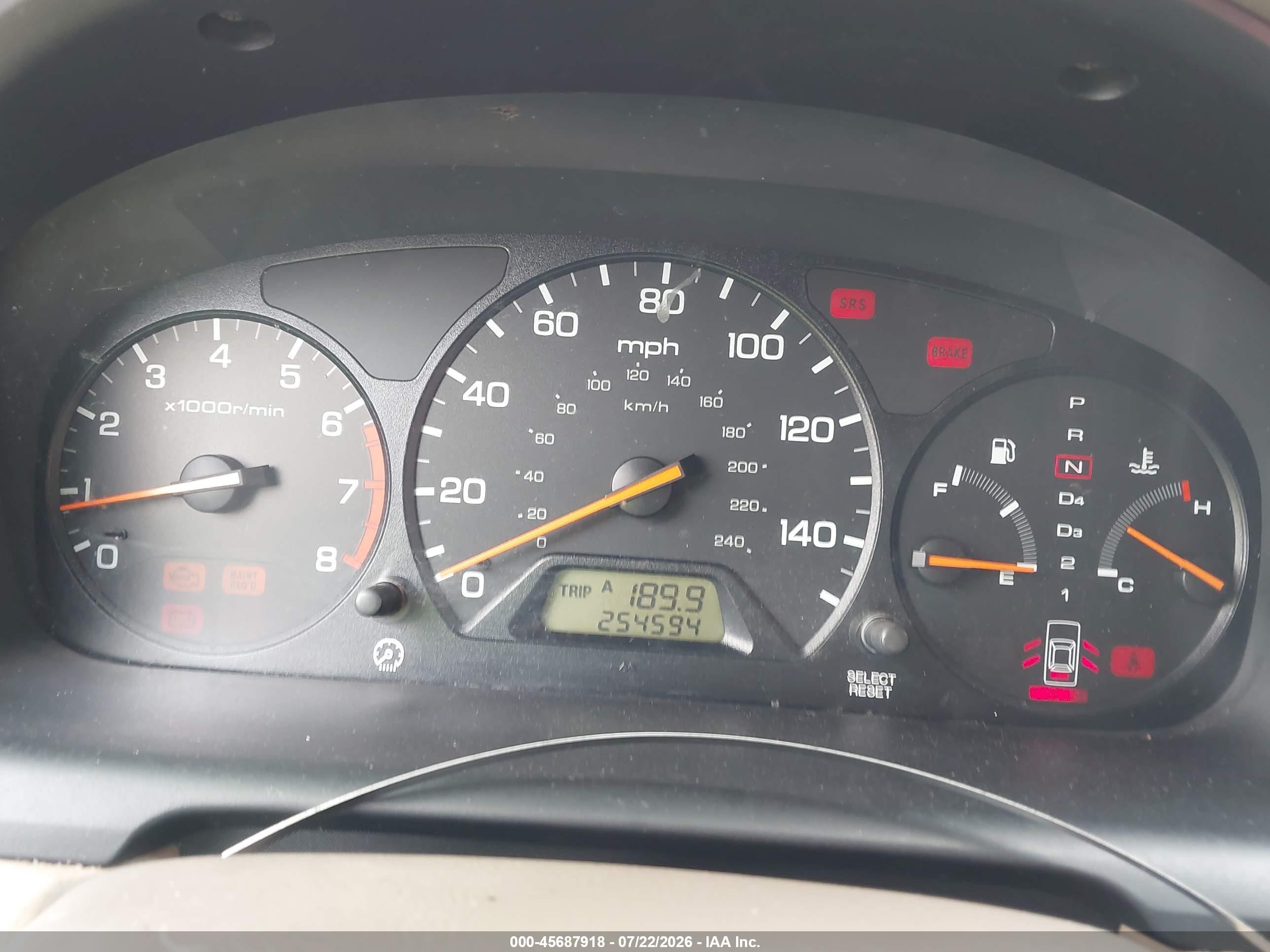 2000 Honda Accord 2.3 Ex Brown vin: 1HGCG5665YA106906