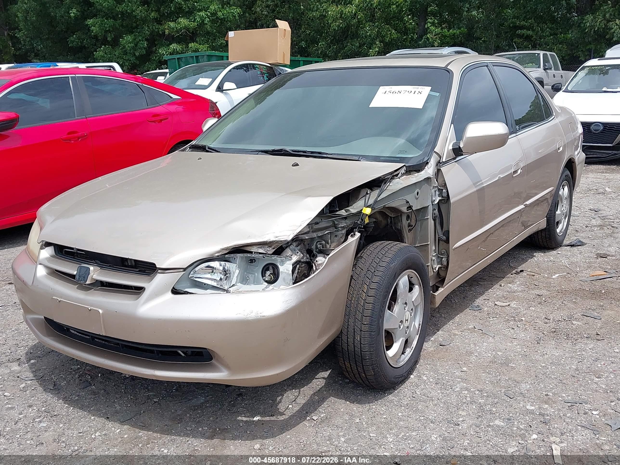 2000 Honda Accord 2.3 Ex Brown vin: 1HGCG5665YA106906
