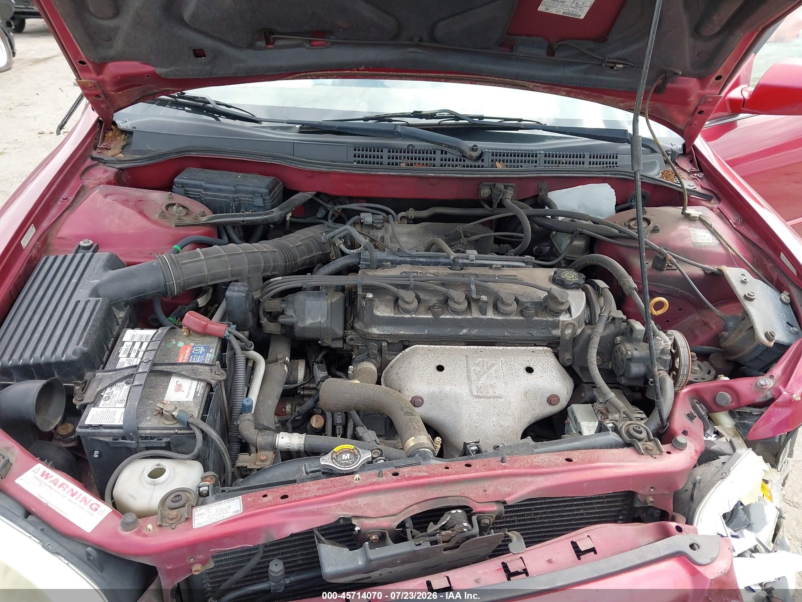 2002 Honda Accord 2.3 Se Красный vin: 1HGCG56702A156497