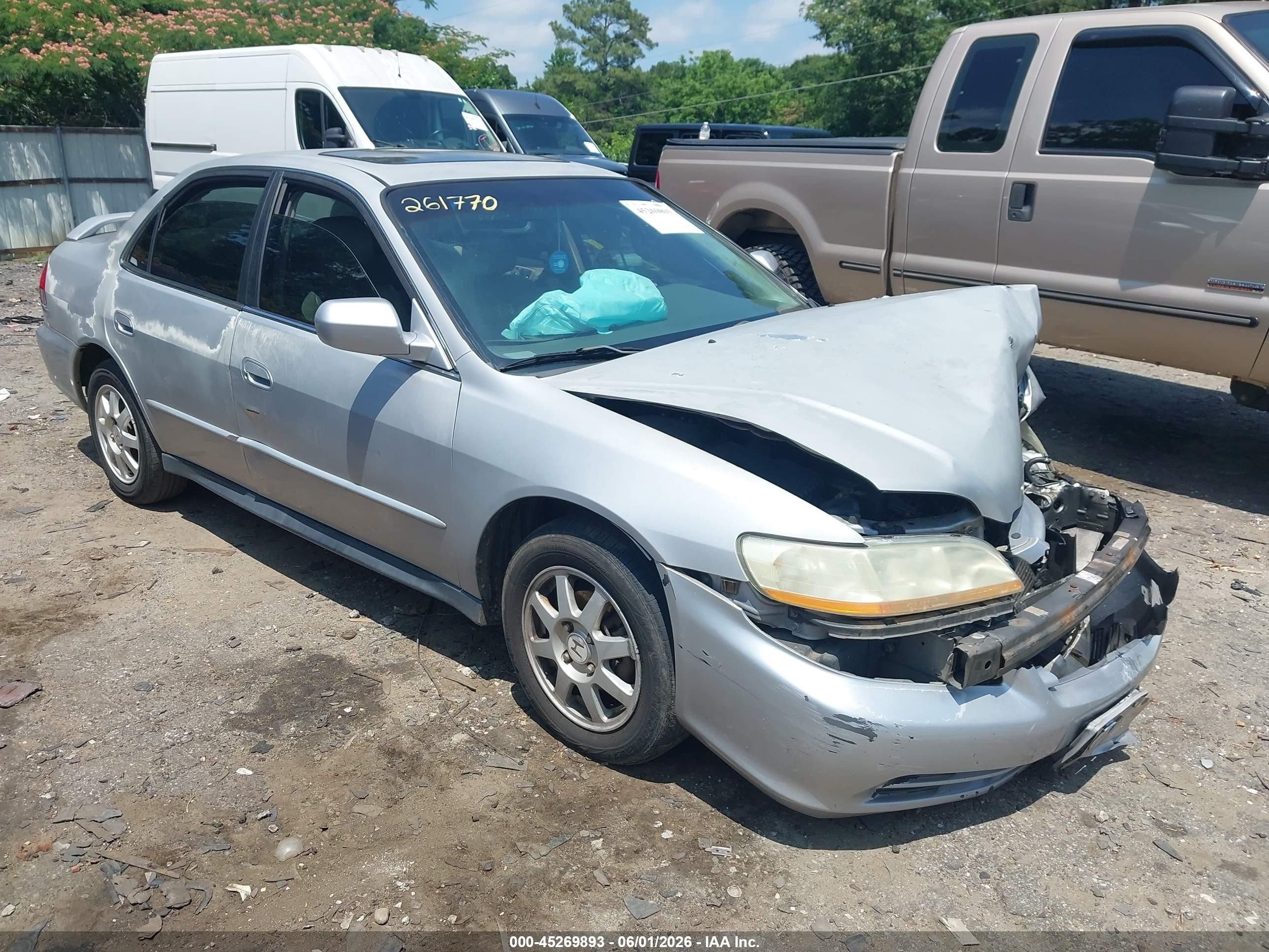 2002 Honda Accord 2.3 Se Silver vin: 1HGCG56712A003241