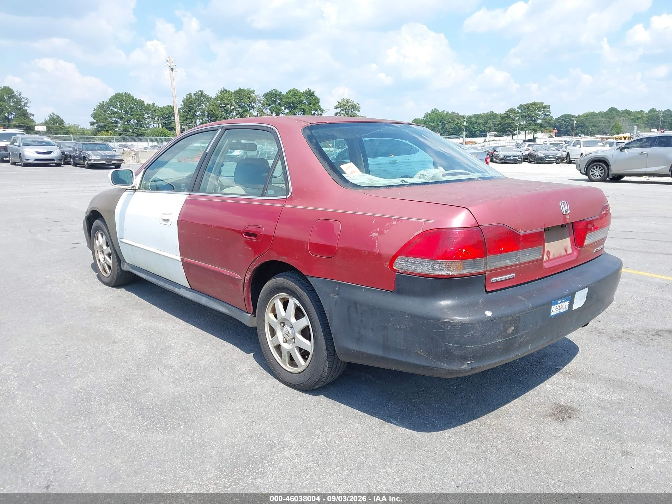 2002 Honda Accord 2.3 Se Red vin: 1HGCG56712A156444